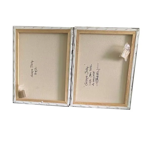 Grape Jelly Abstract Diptych – Original Art by A. Mackie - photo 2