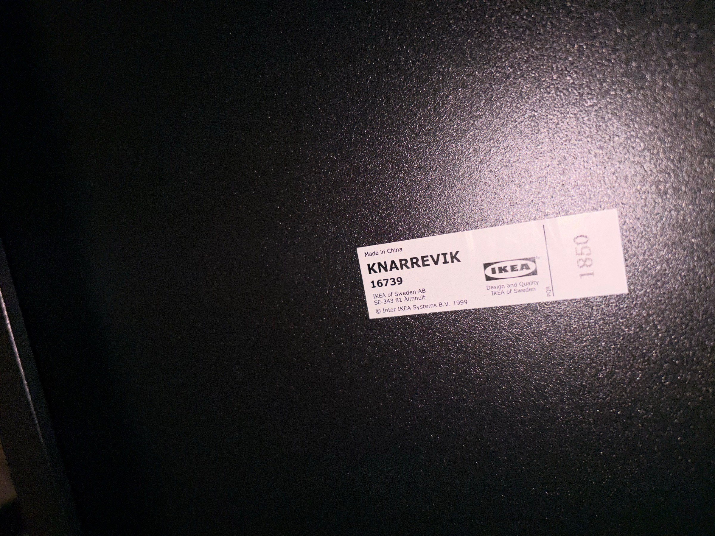 IKEA KNARREVIK Black Metal Side Table - photo 2