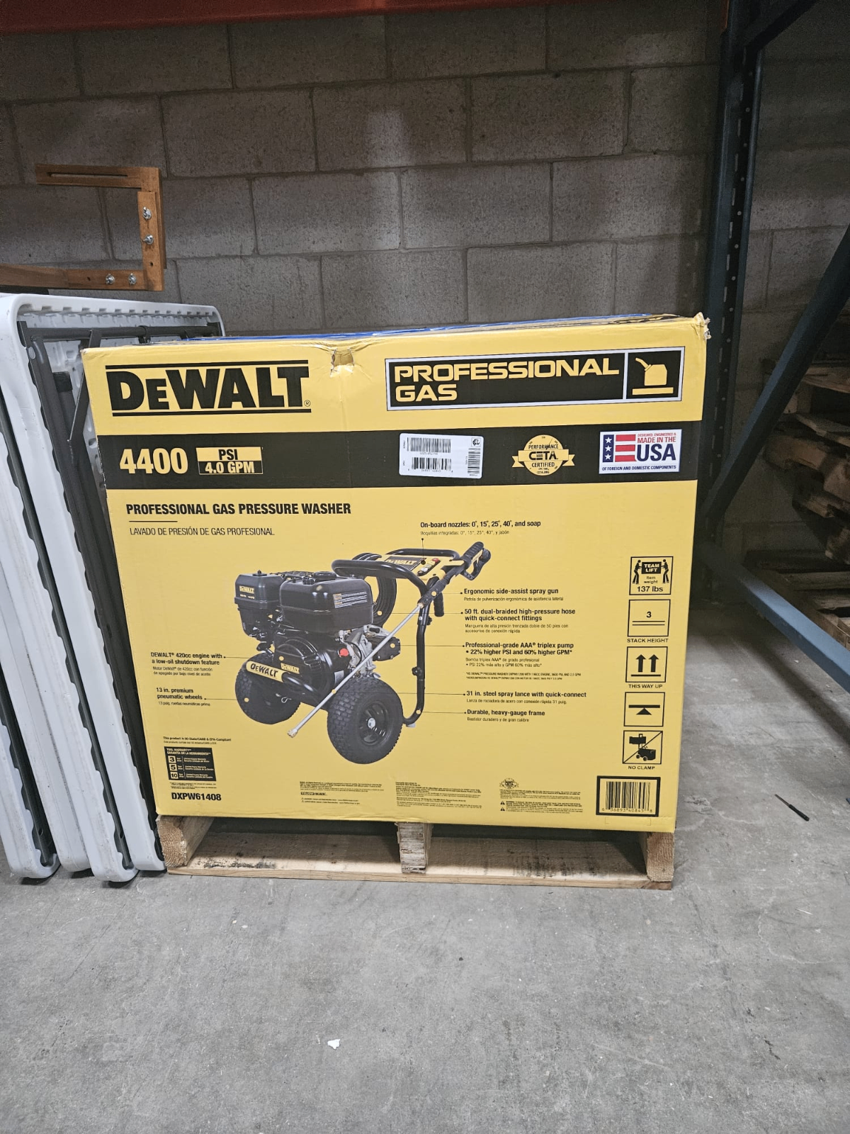 DEWALT 4400 PSI Gas Pressure Washer - New - 4.0 GPM - photo 2