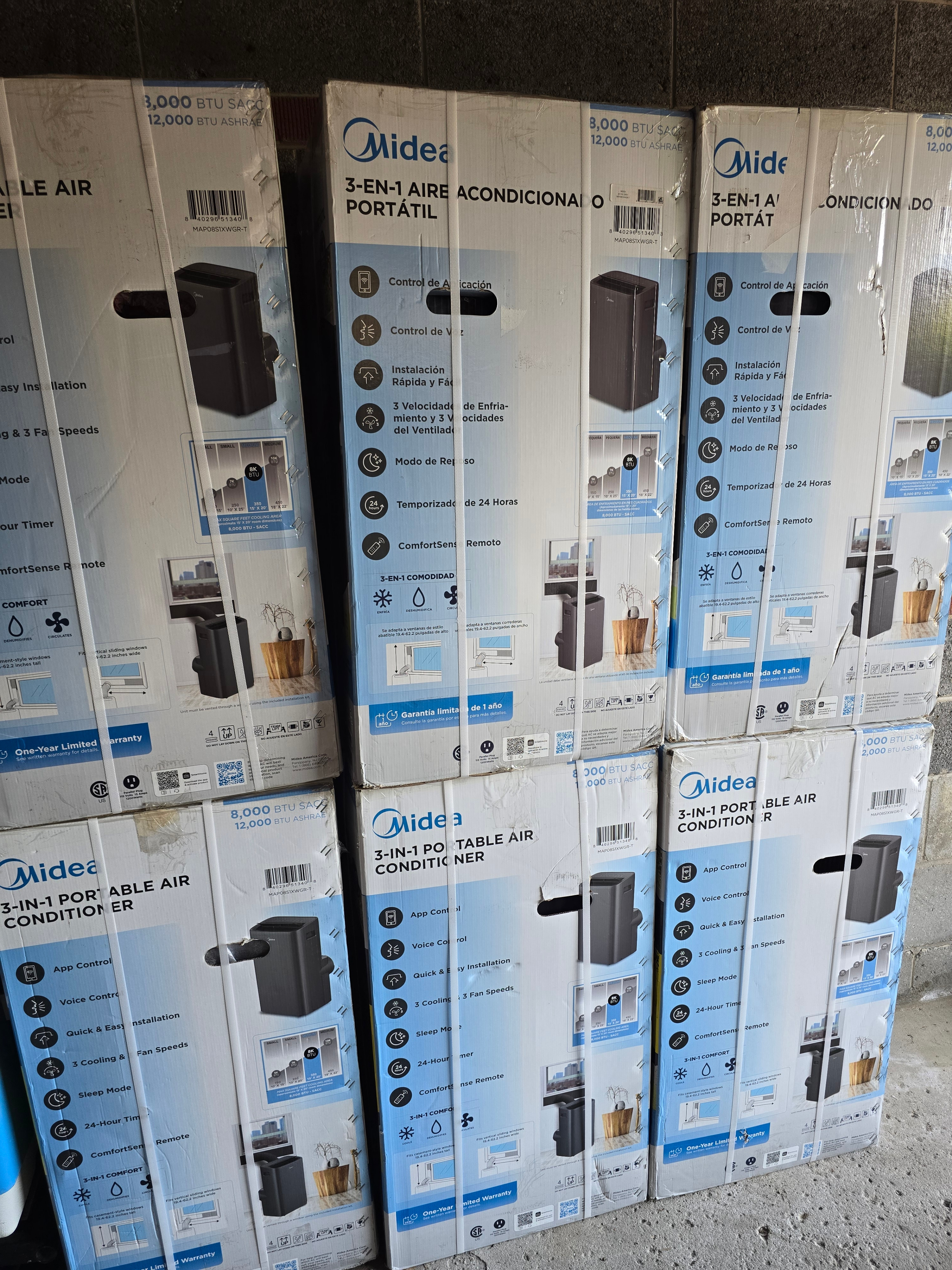 3 in 1 Midea 10,000 SACC/13500 ASHRAE BTU Portable Air Condition