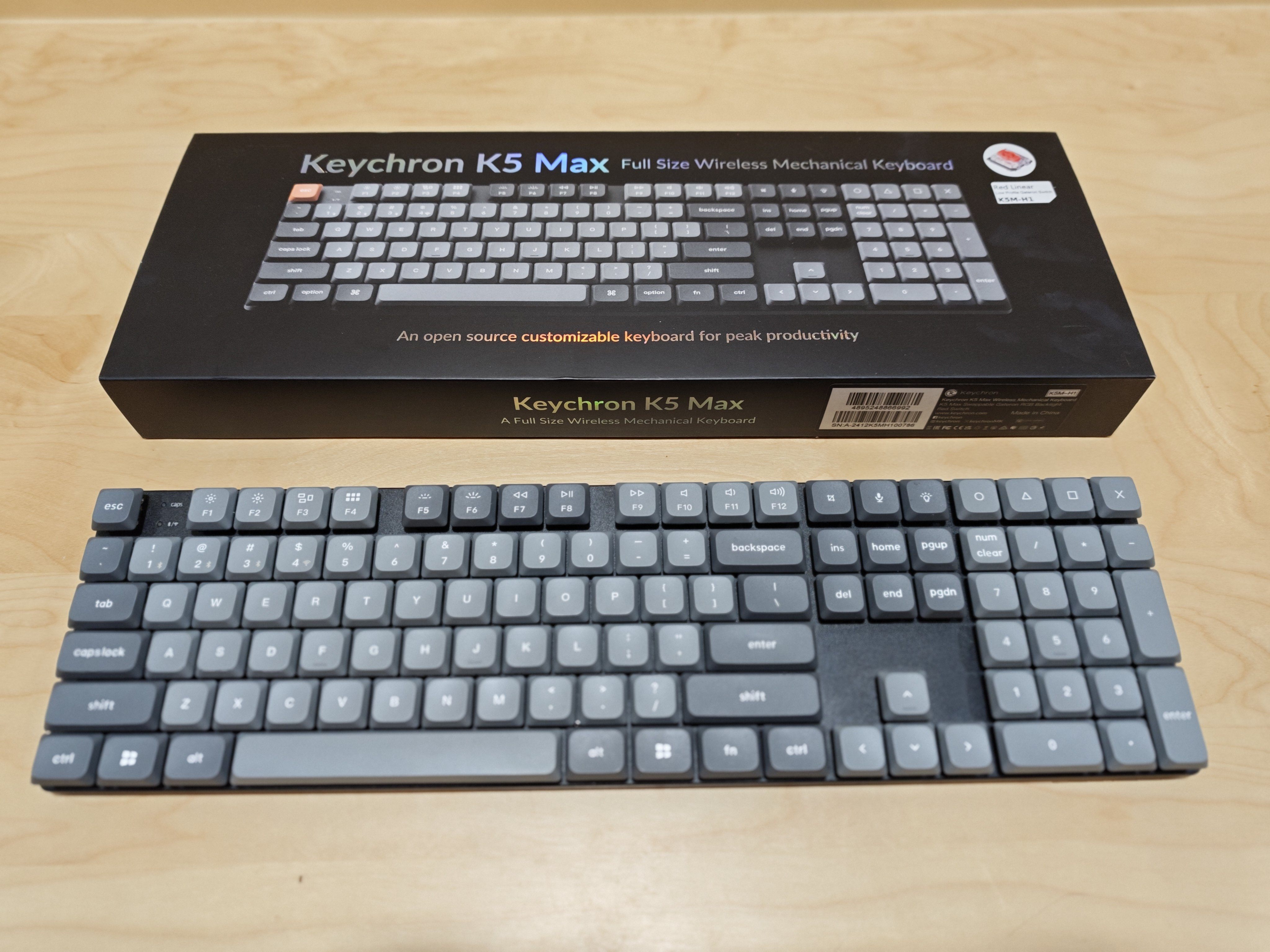 Keychron K5 Max Wireless Keyboard - Red Switch