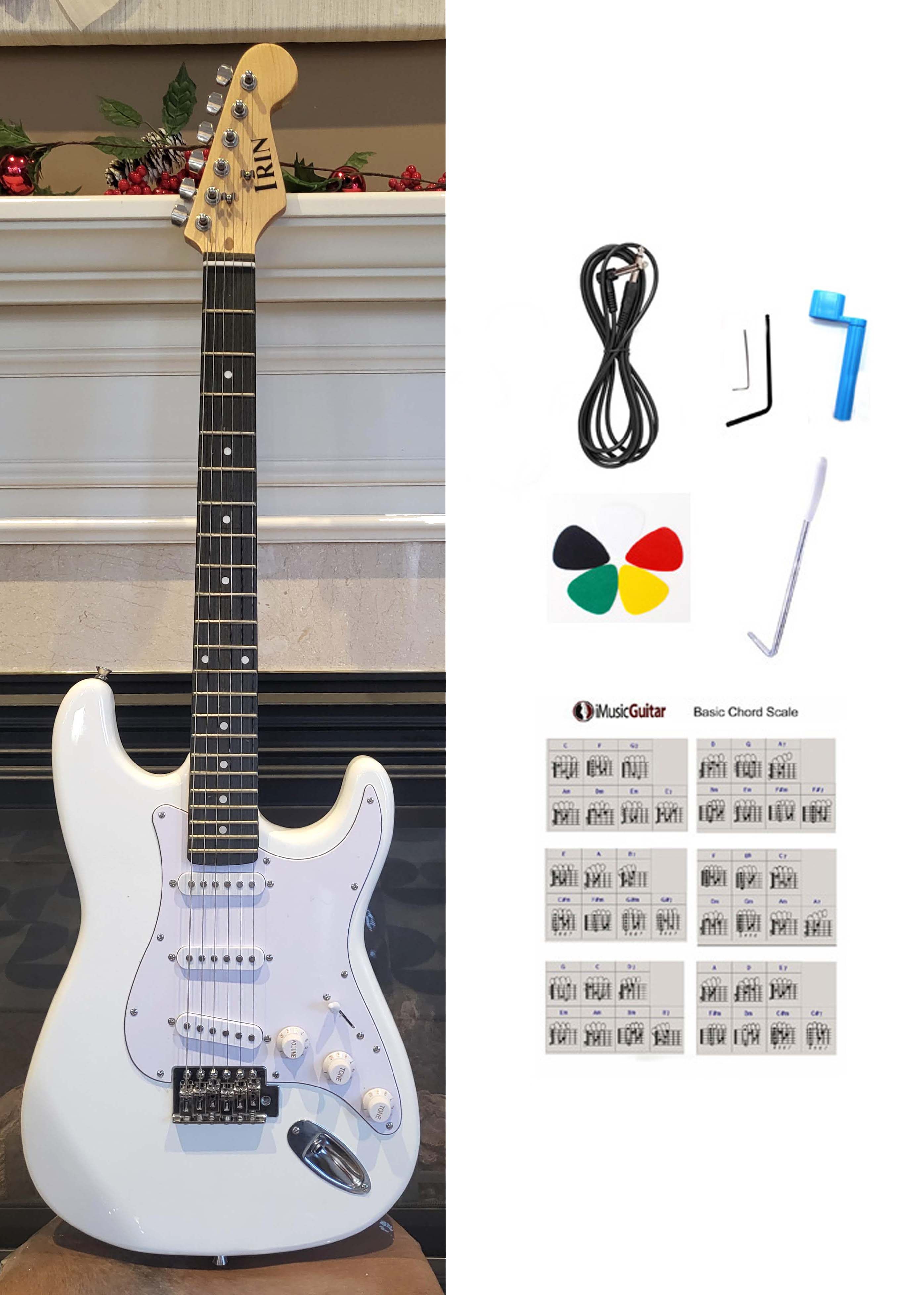 Brand New White Electric Guitar – Clean Sound, Solid Quality