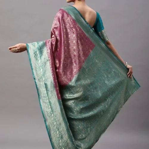 Women's Silk Blend Saree - photo 4
