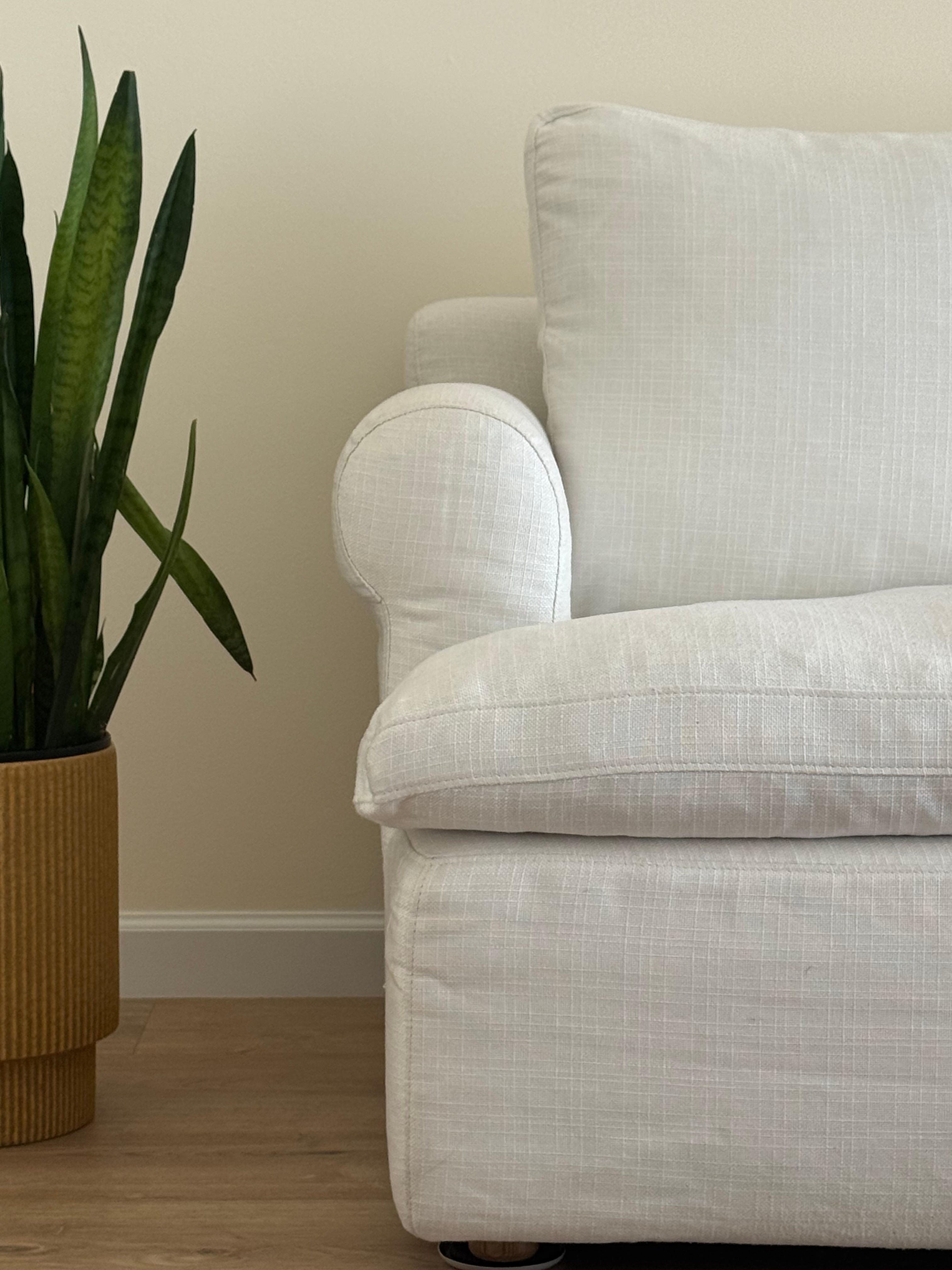 Pottery Barn Newport Sectional Sofa – Ivory Basketweave, Chaise - photo 2