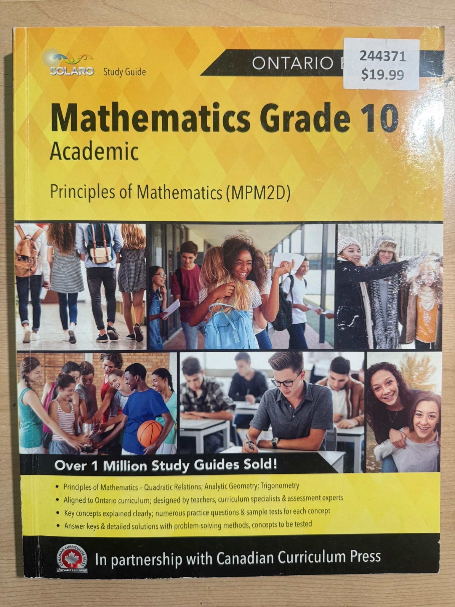 Grade 10 Academic Math Study Guide (Ontario MPM2D / SOLARO)