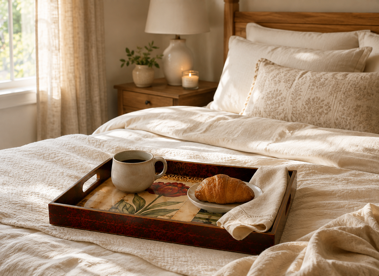 Set of 2 Decorative Nesting Trays for Serving/Display $10 for 2 - photo 4