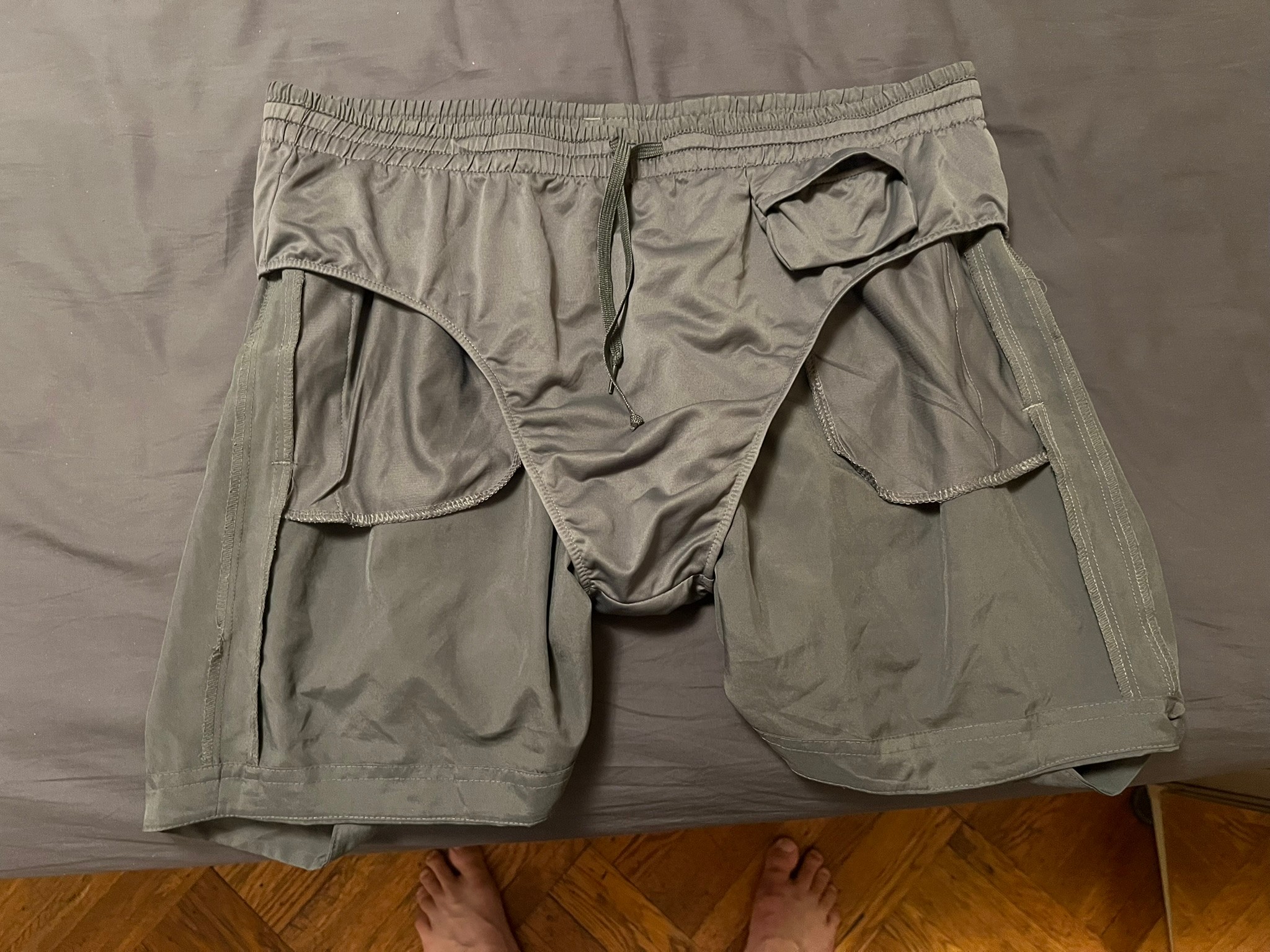 (Limited Edition) Adidas Running Shorts, Gray, Men's - photo 3