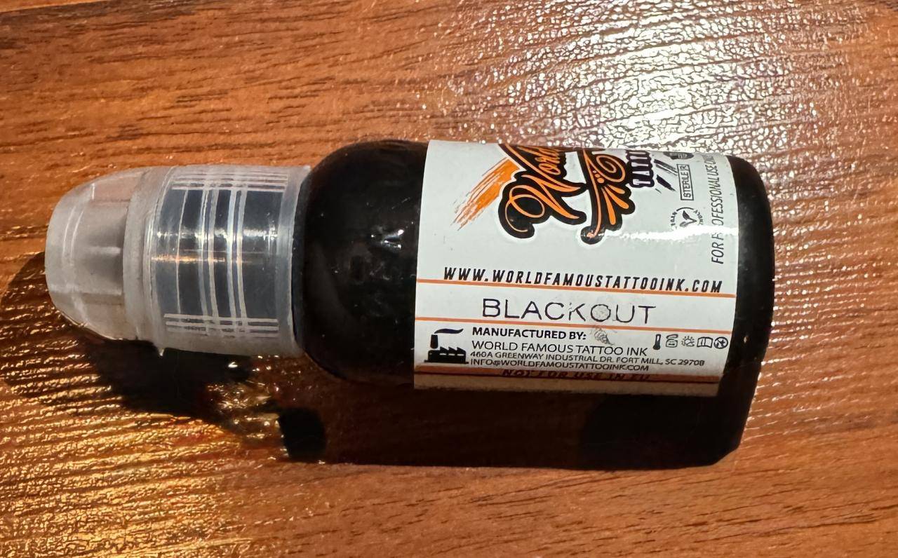 World Famous Tattoo Ink - Blackout 1oz - photo 3