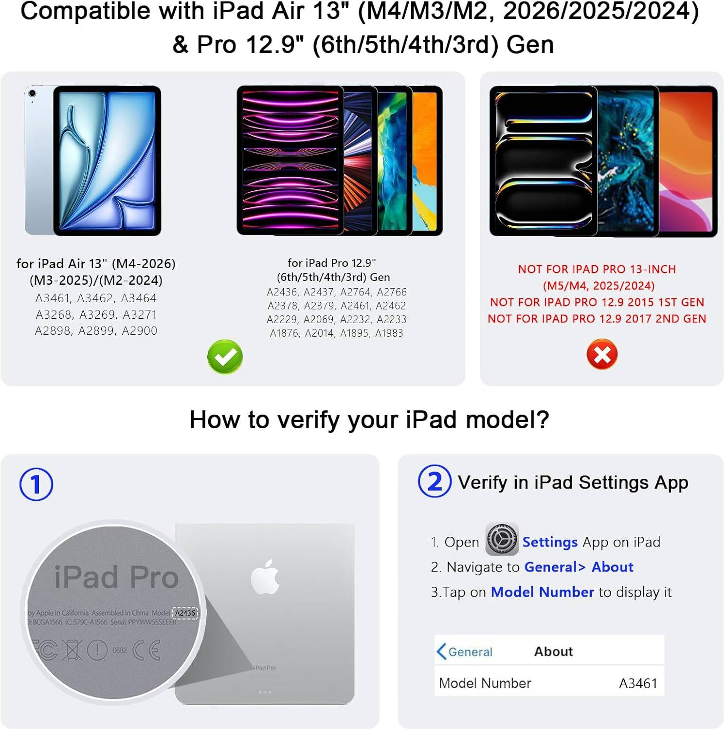 RAYMCRAFT iPad Air 13" / iPad Pro 12.9" Wireless Keyboard Case - photo 3