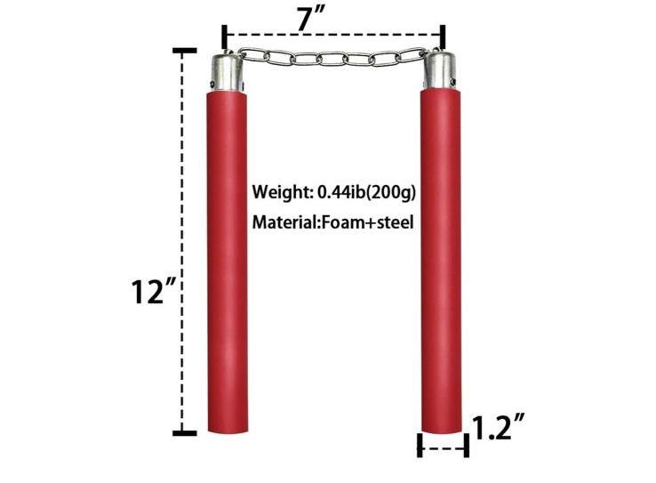 Foam Training Nunchaku – Red Dragon Design