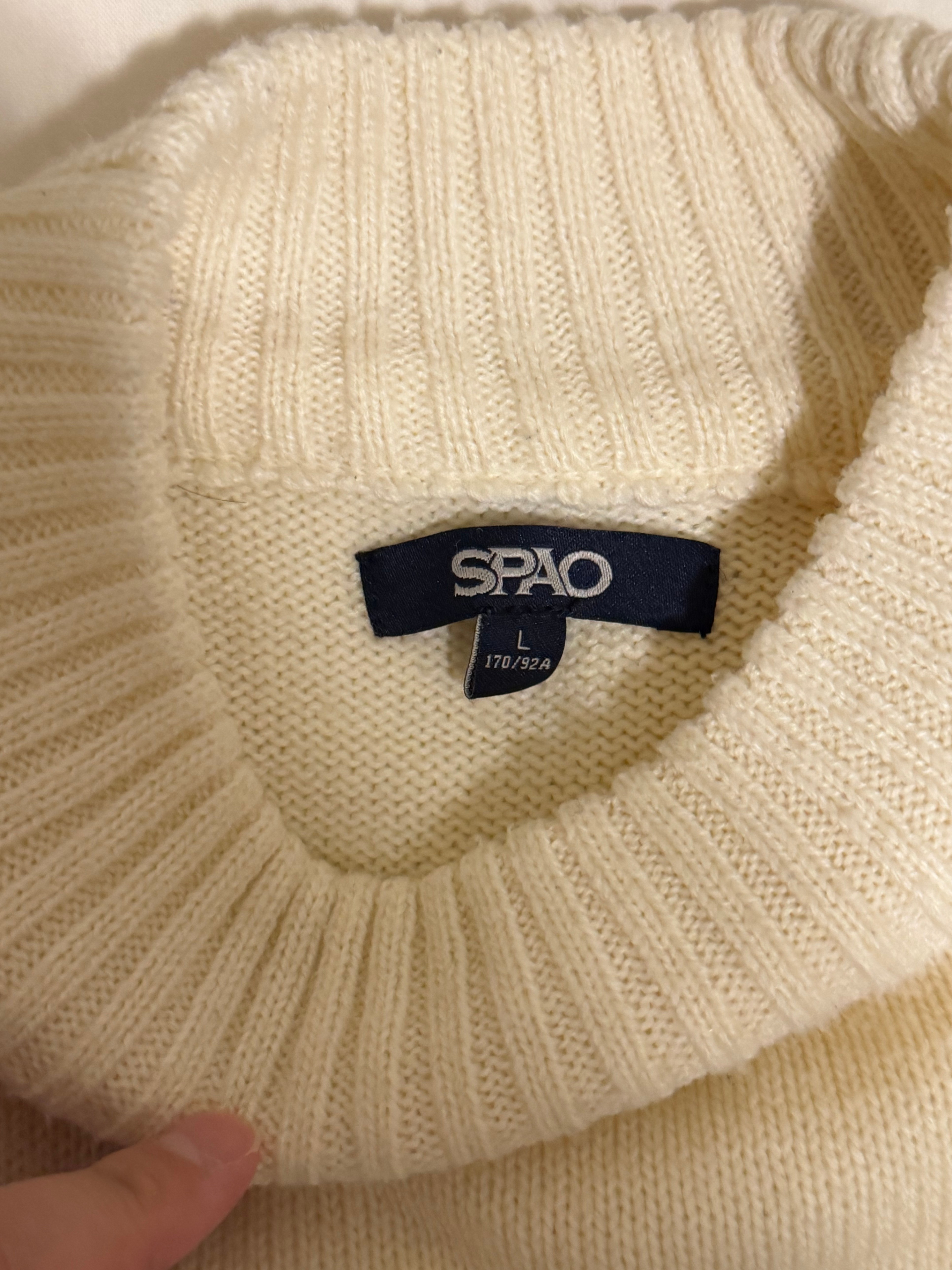 SPAO Puppy Knit Sweater – Cream – Size L - photo 2