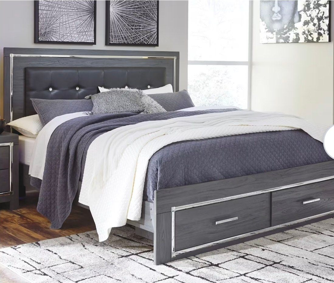 King High-End LED Storage Bed Frame - BEST OFFER. MUST GO TODAY