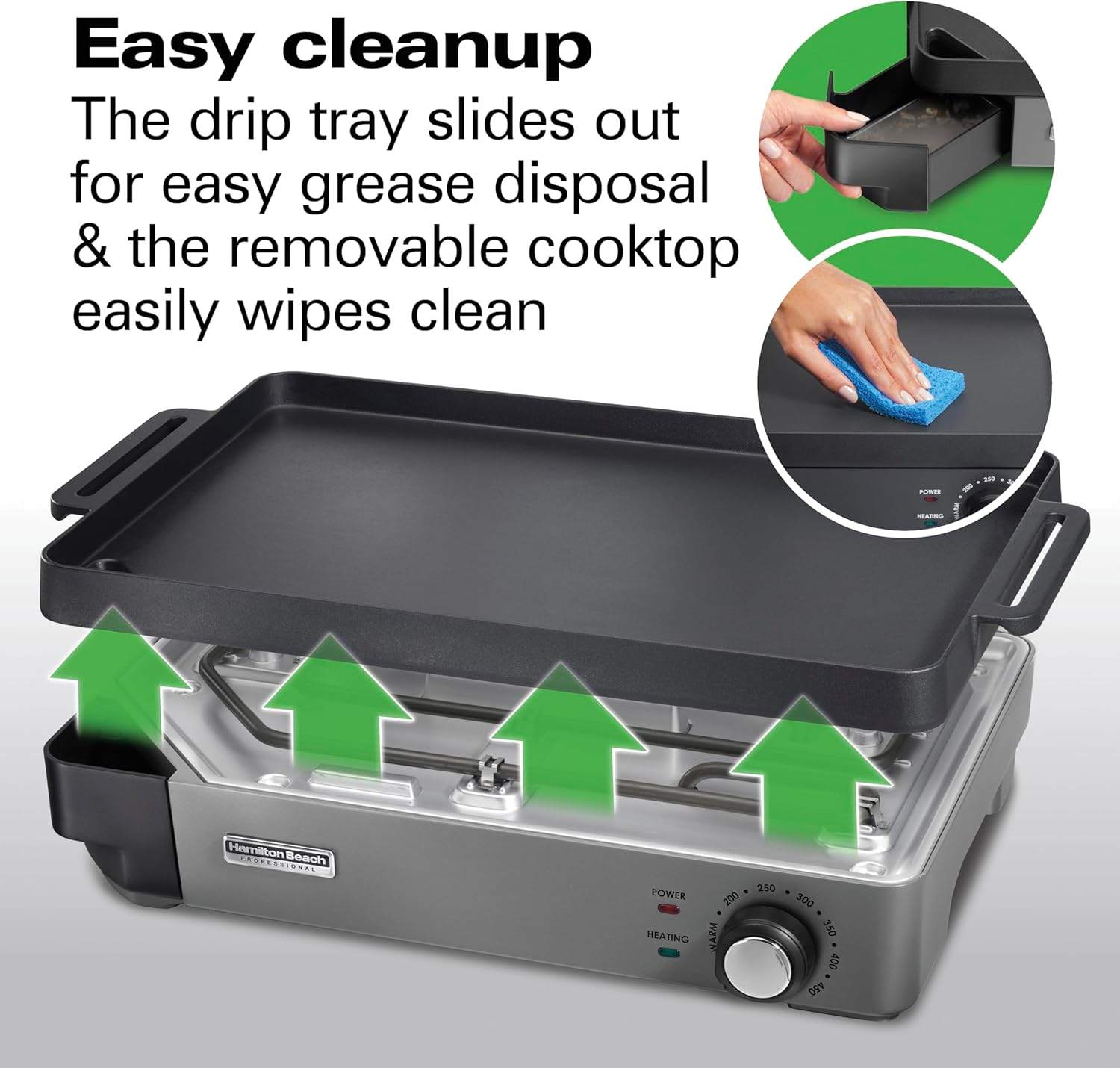 Hamilton Beach Professional Cast Iron Electric Grill - photo 5