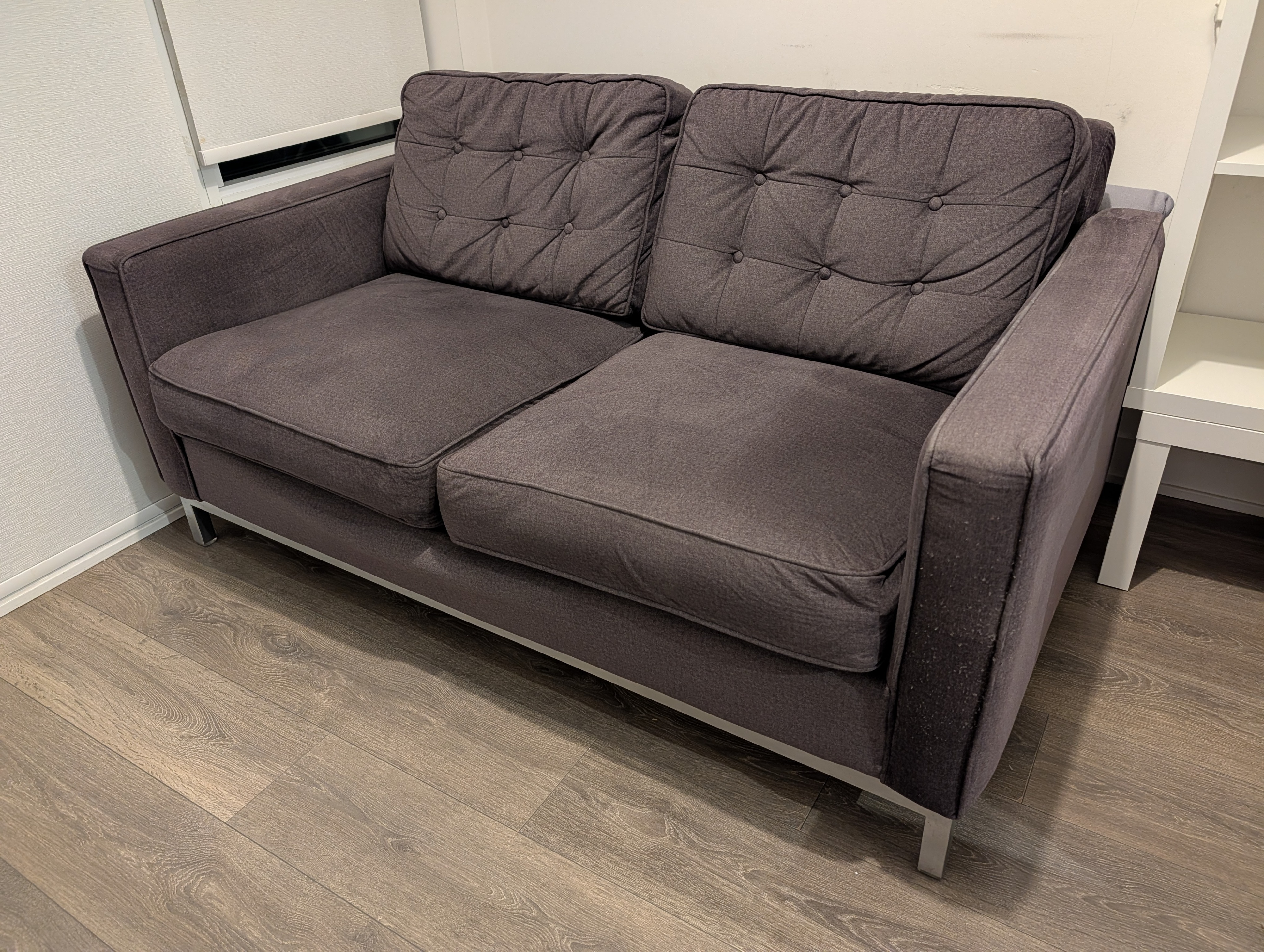 Modern 2-Seater Loveseat Sofa (Metal Legs)