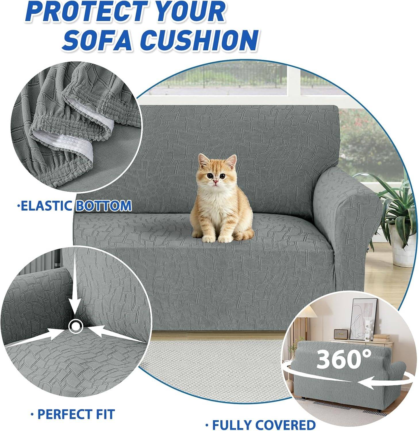 Couch Covers for Sofa (71"-91") Waterproof - photo 5