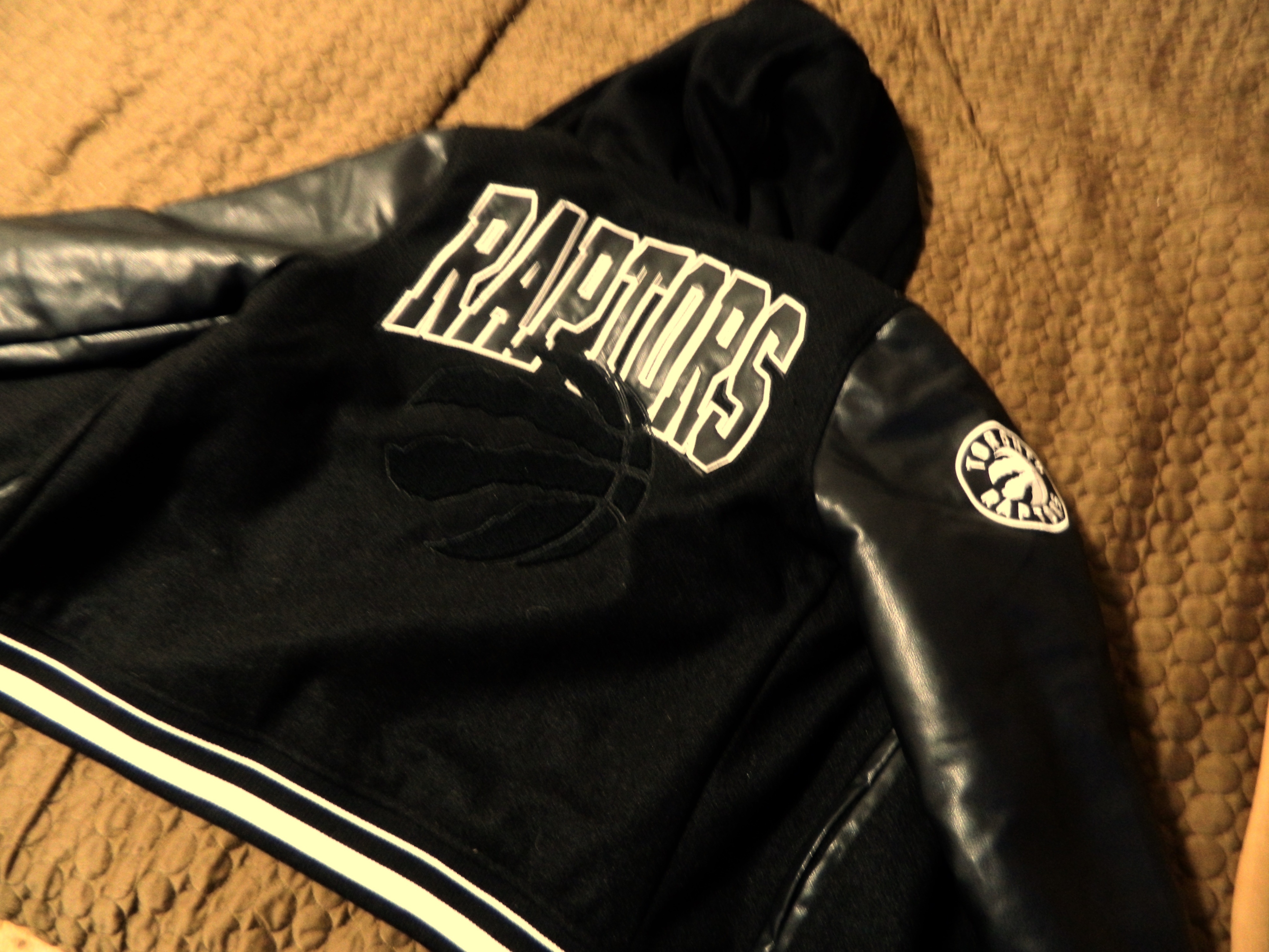 (Kids) Black Hooded Toronto Raptors varsity jacket - photo 2