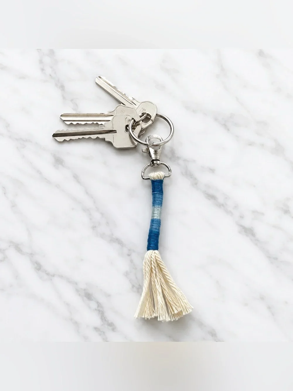 Handmade Ombre Macrame Keychain Tassle
