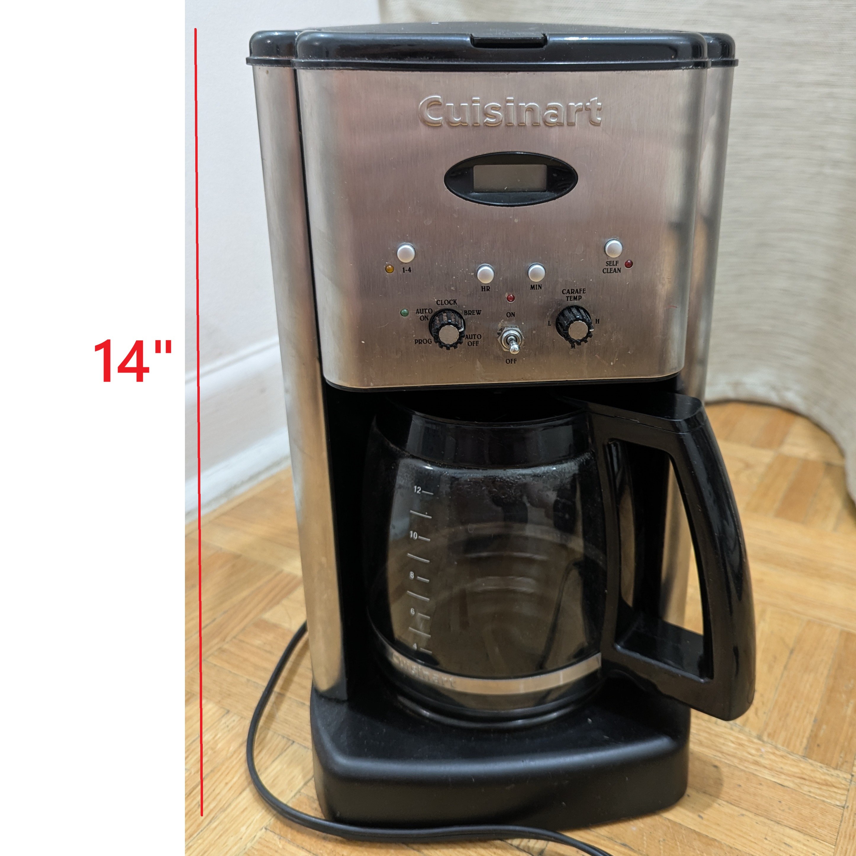 Coffee Maker DCC-1200 for 12 cups + new nylon/reusable filter