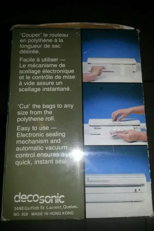 Decosonic Vacuum Bag Sealer With Partly Used Large Sealer Bags - photo 3