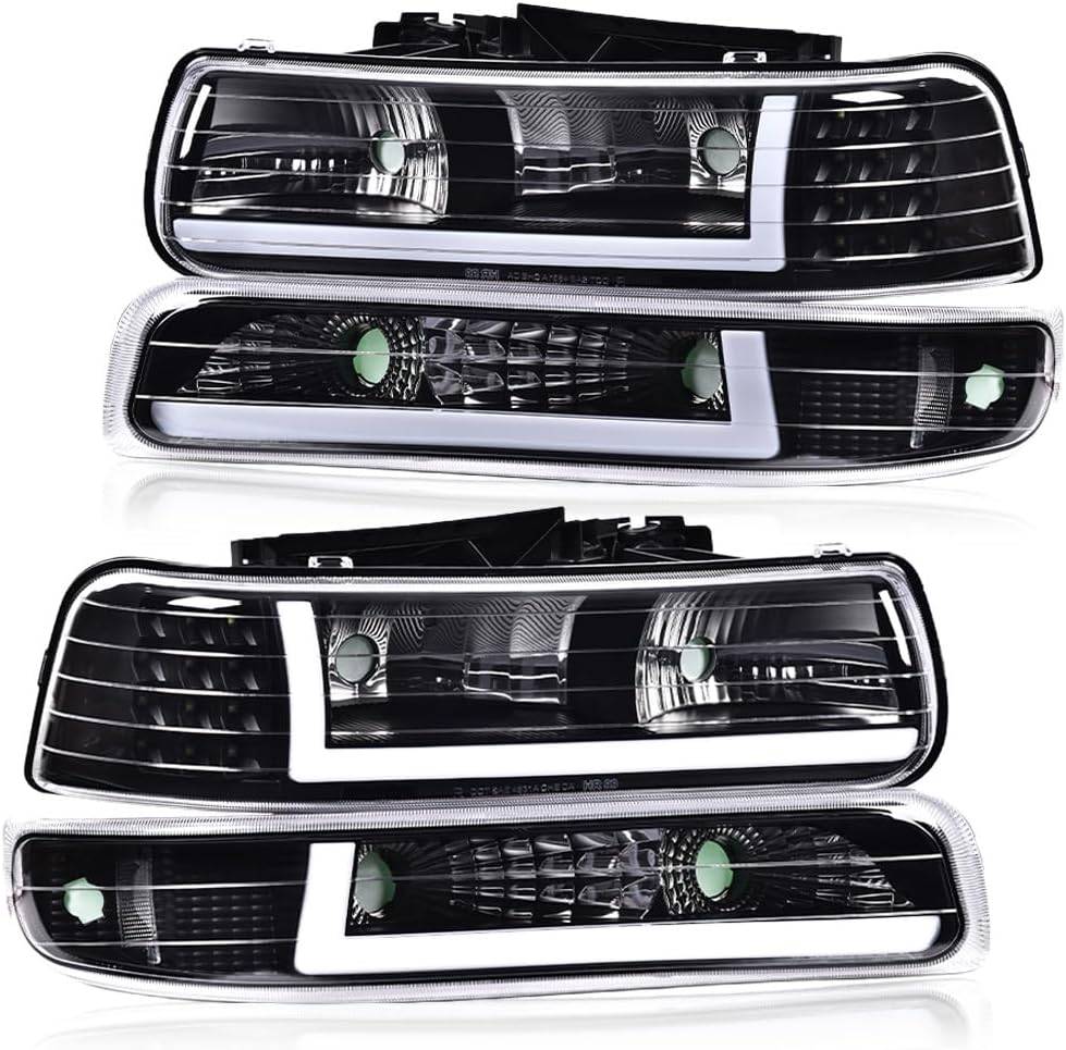 Headlights Assembly Fit Chevy Silverado 1999 2000 2001 2002