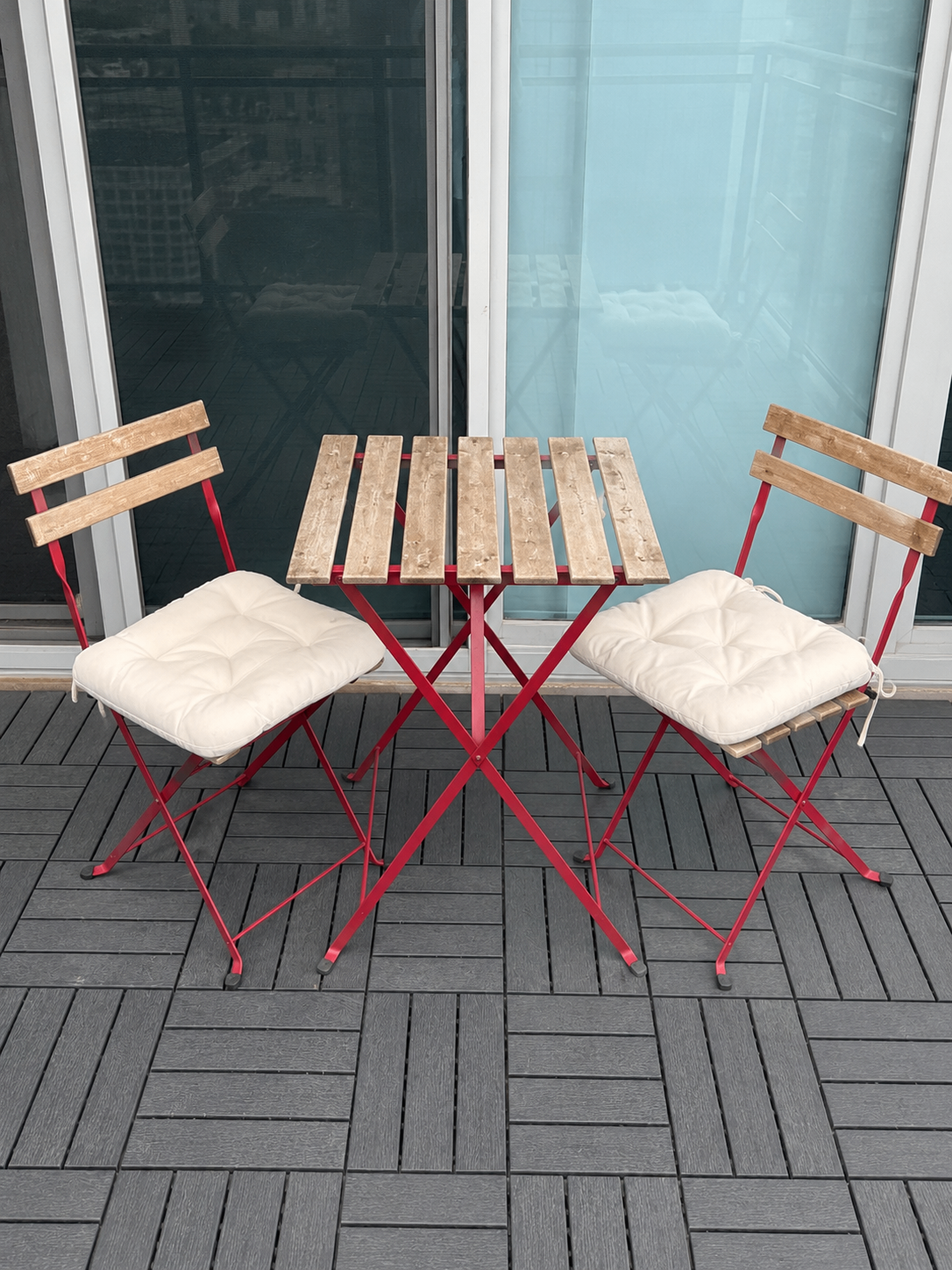 IKEA TÄRNÖ Bistro Set – Table + 2 Chairs + Cushions