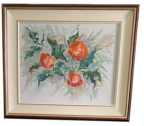 Original Floral Painting on Canvas – Signed Fitzpatrick