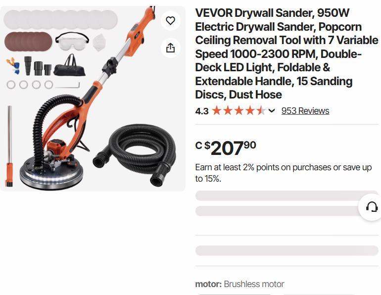 34. Drywall Sander, 950W, 7-Speed - photo 4