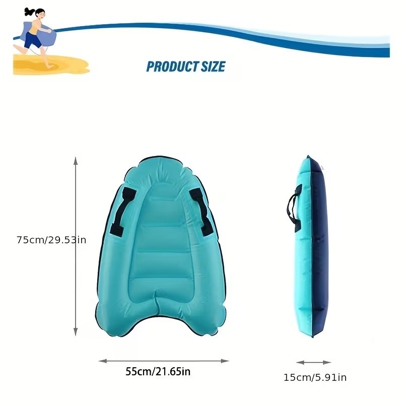 Navy/Teal Inflatable Surfboard/Boogie Board