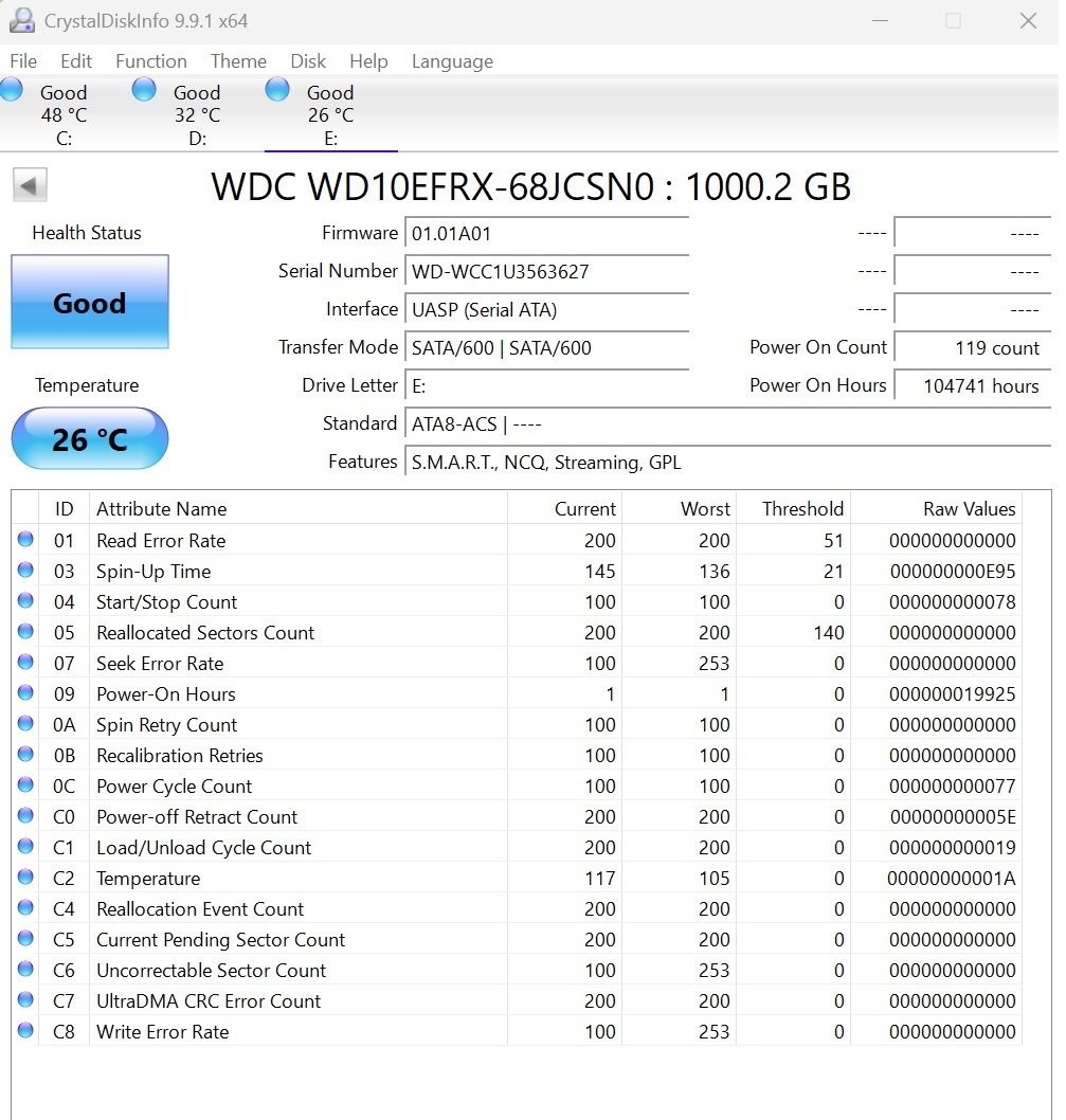 SATA Western Digital Red Hard Drive HDD 1.0TB - photo 3