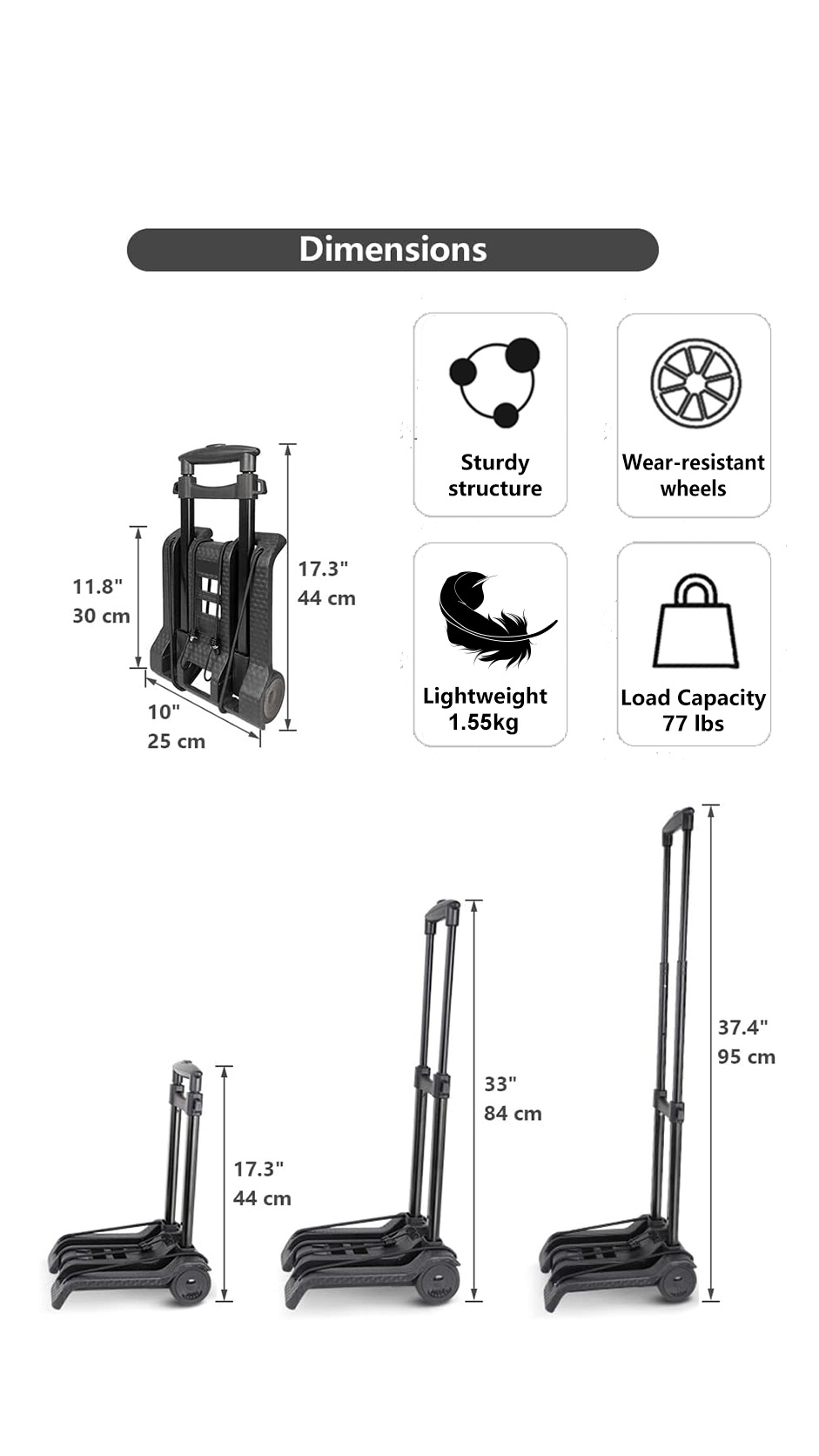 Moving Sale – Lightweight Folding Hand Truck Dolly - photo 3