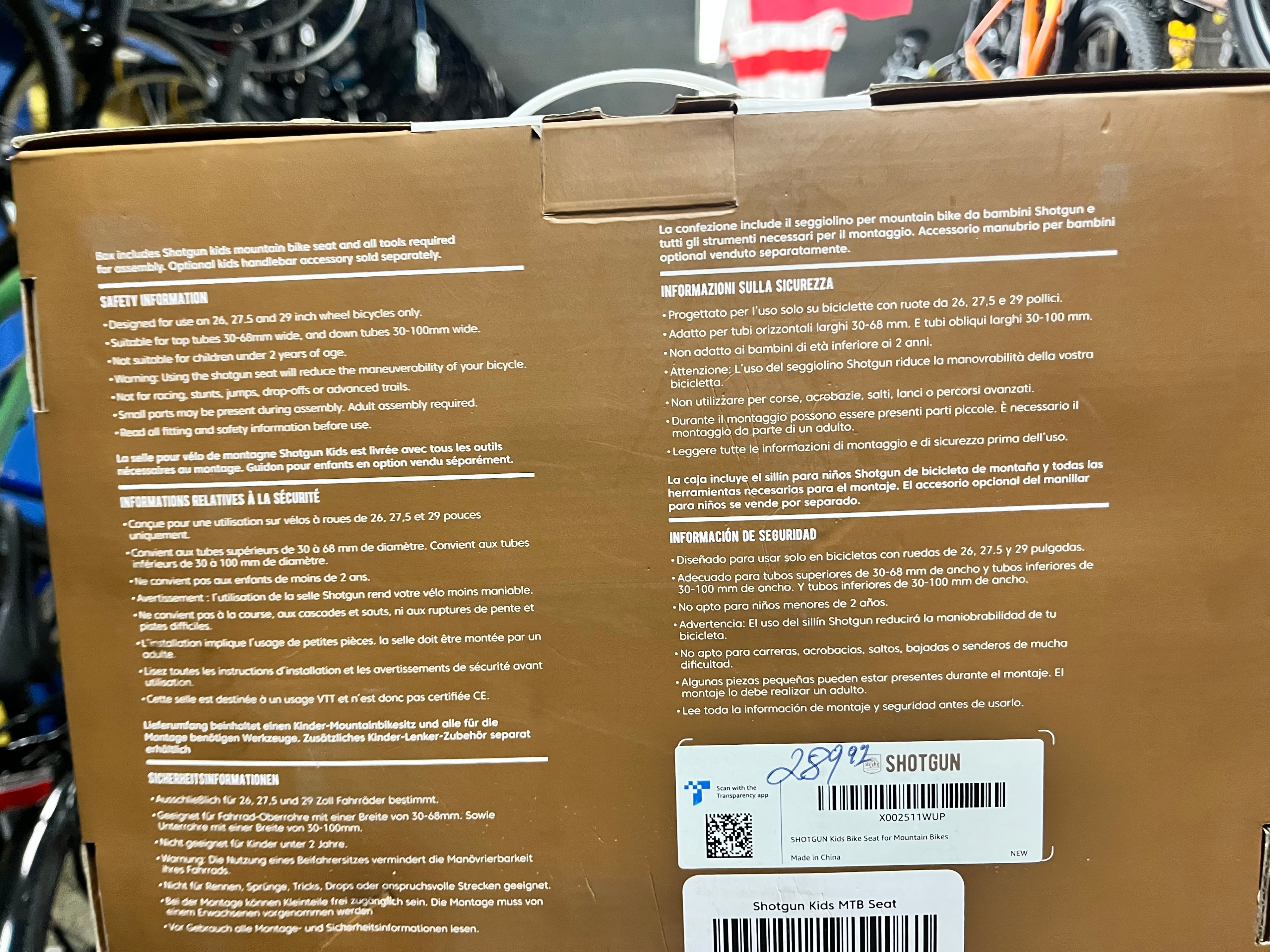Shotgun Kids Mountain Bike Seat and  Handle Bar I 70$-290$/each - photo 4