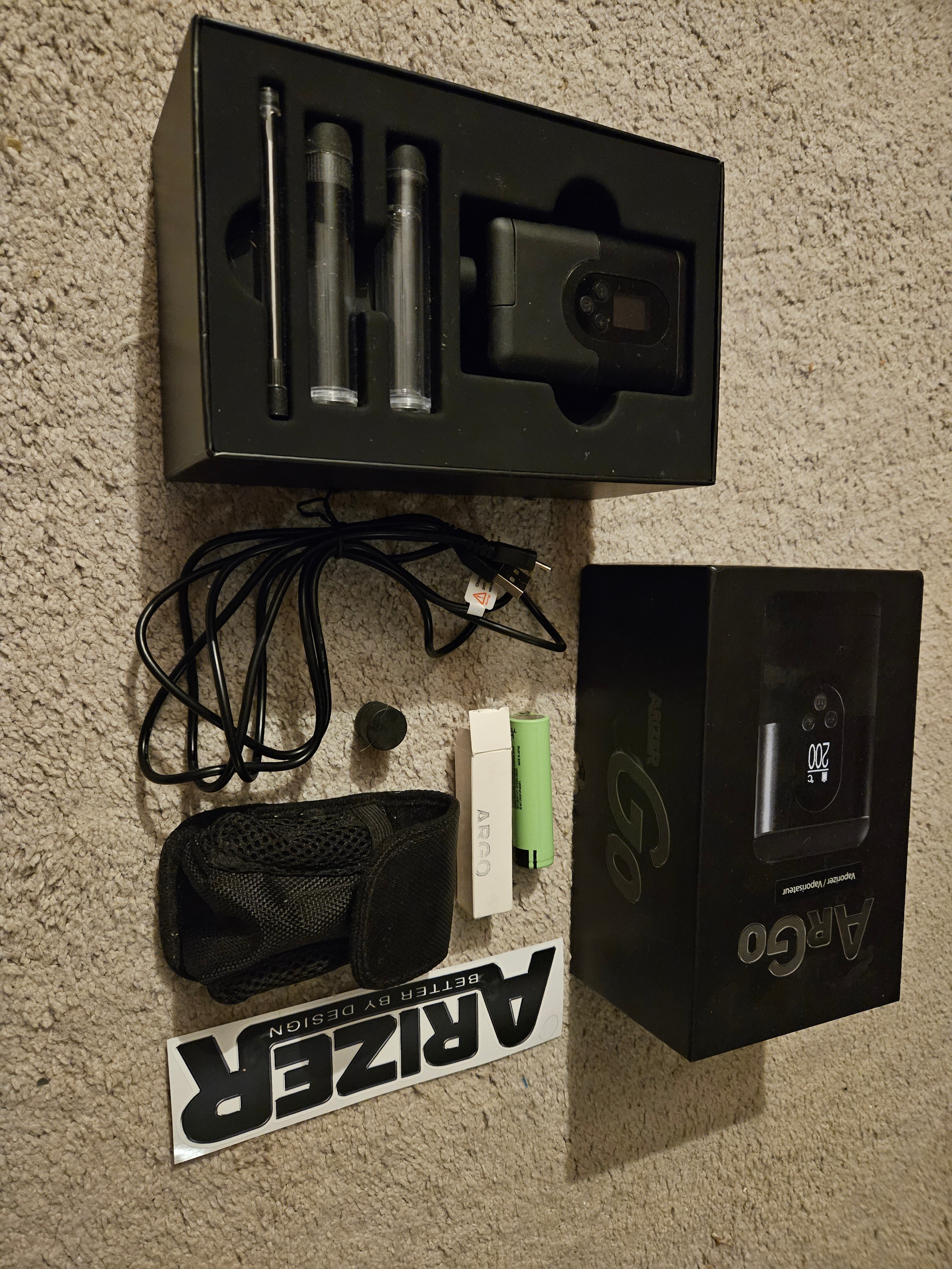 Arizer Go (ArGo) Portable Vaporizer + Original Box, Accessories - photo 3