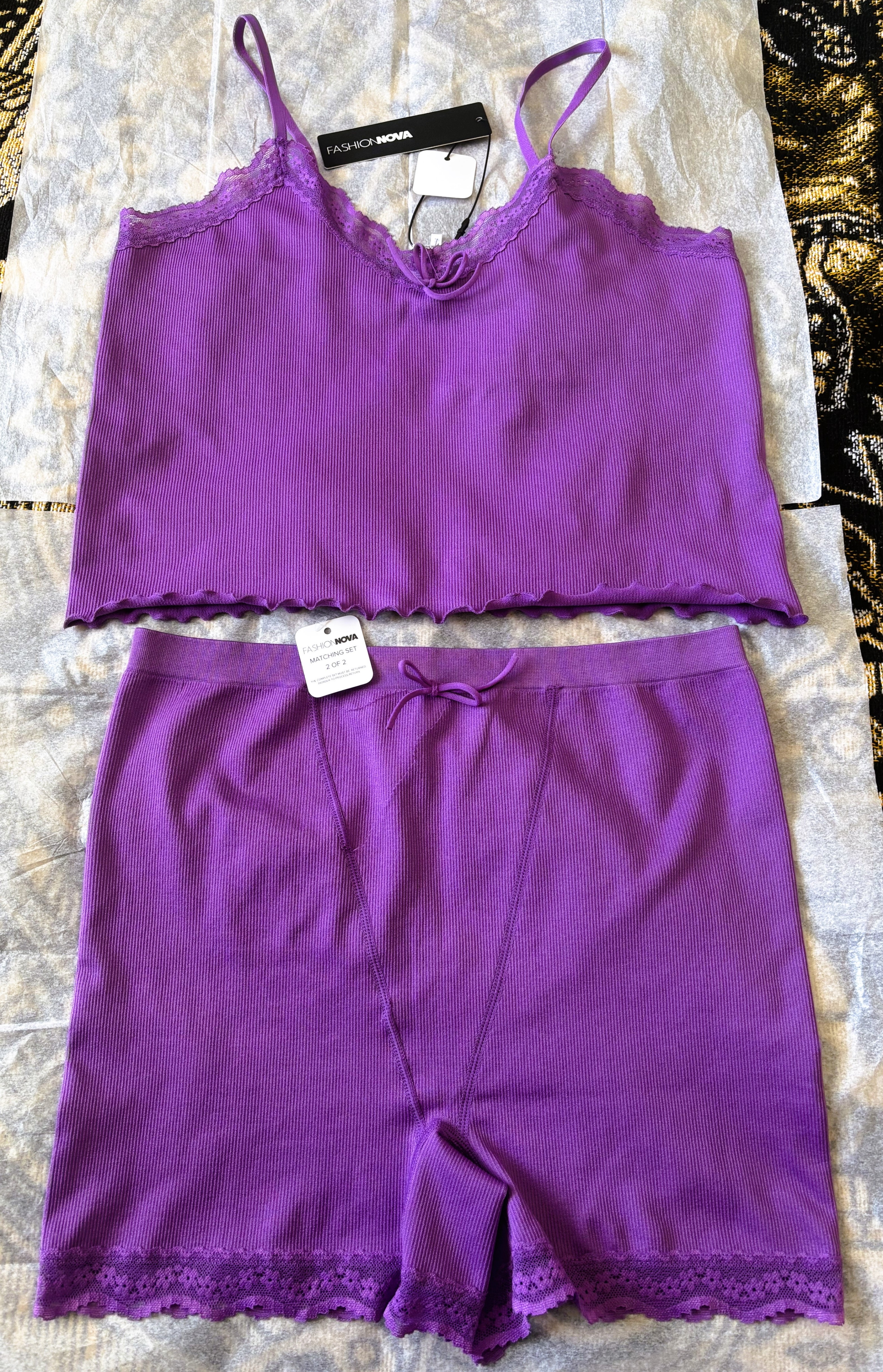 FashionNova-Close To You Seamless Ribbed PJ Short Set - photo 3