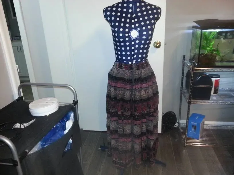 Patterned Long Skirt Size Small