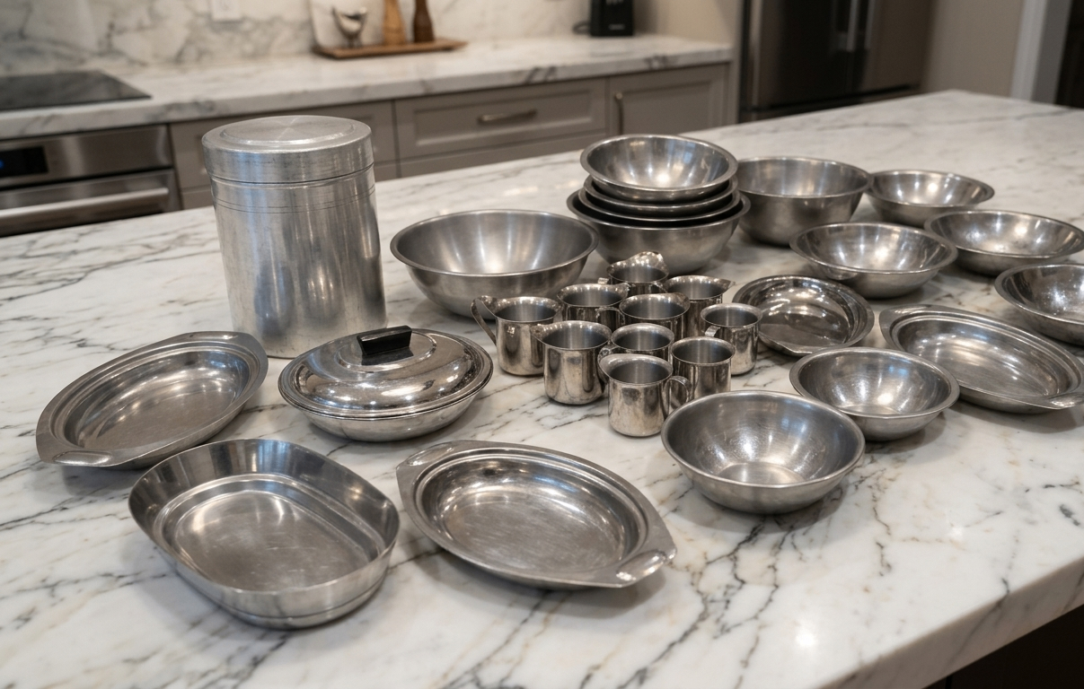 Assorted Stainless Steel Kitchenware Set