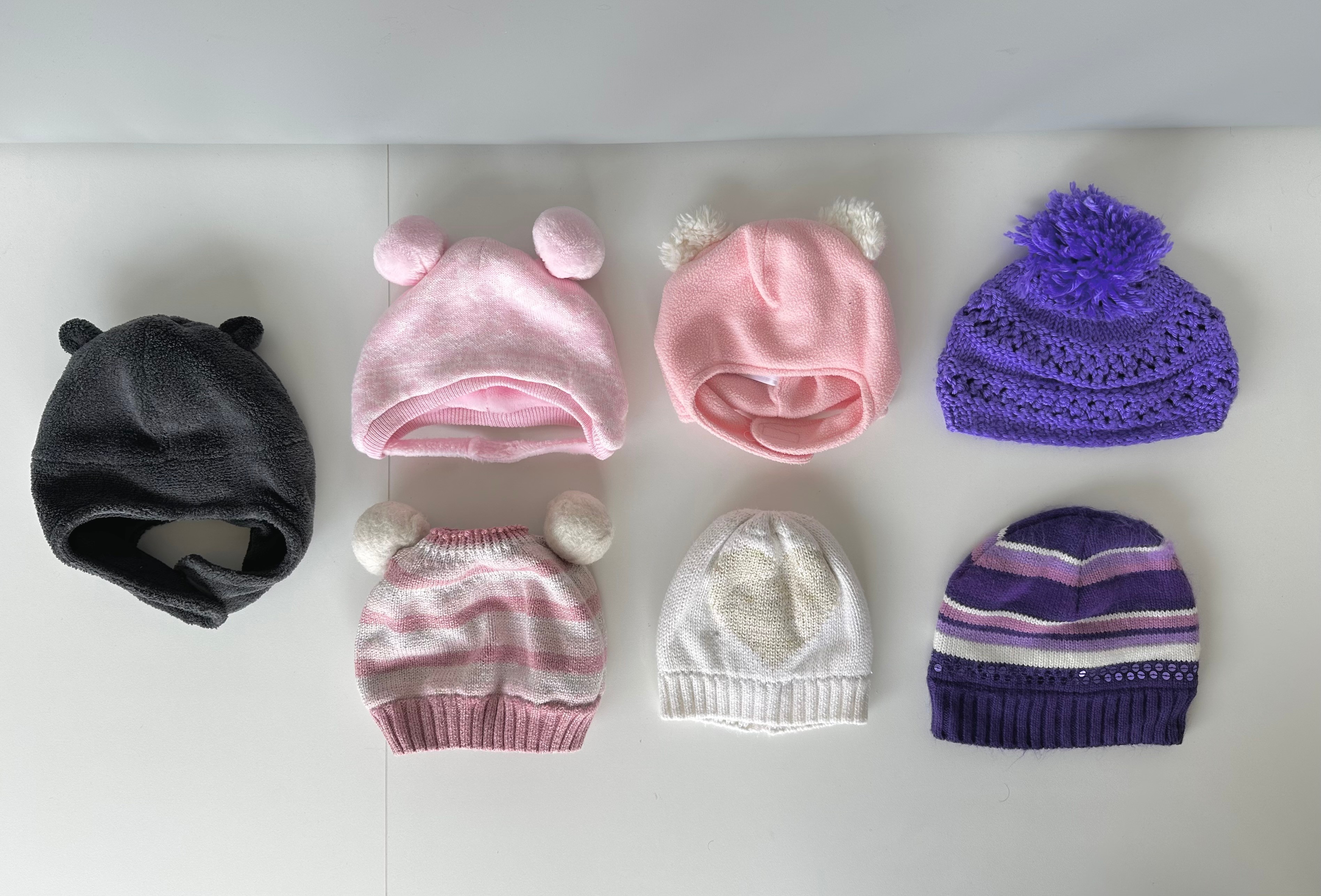 Baby Girl Winter Hats Bundle - 0-12 Months