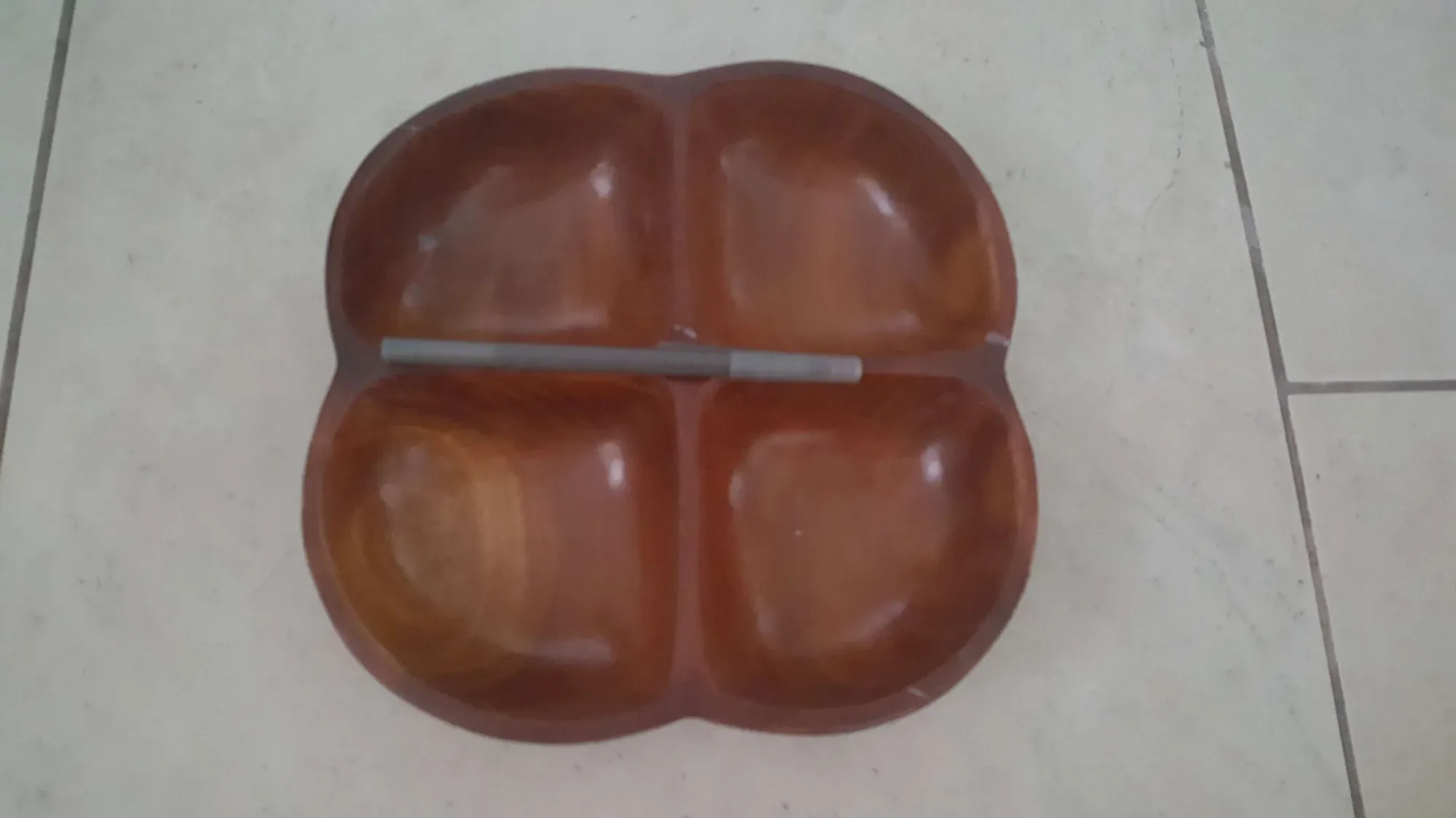 cute wooden serving bowl -- used but lots of life left (see p... - photo 3