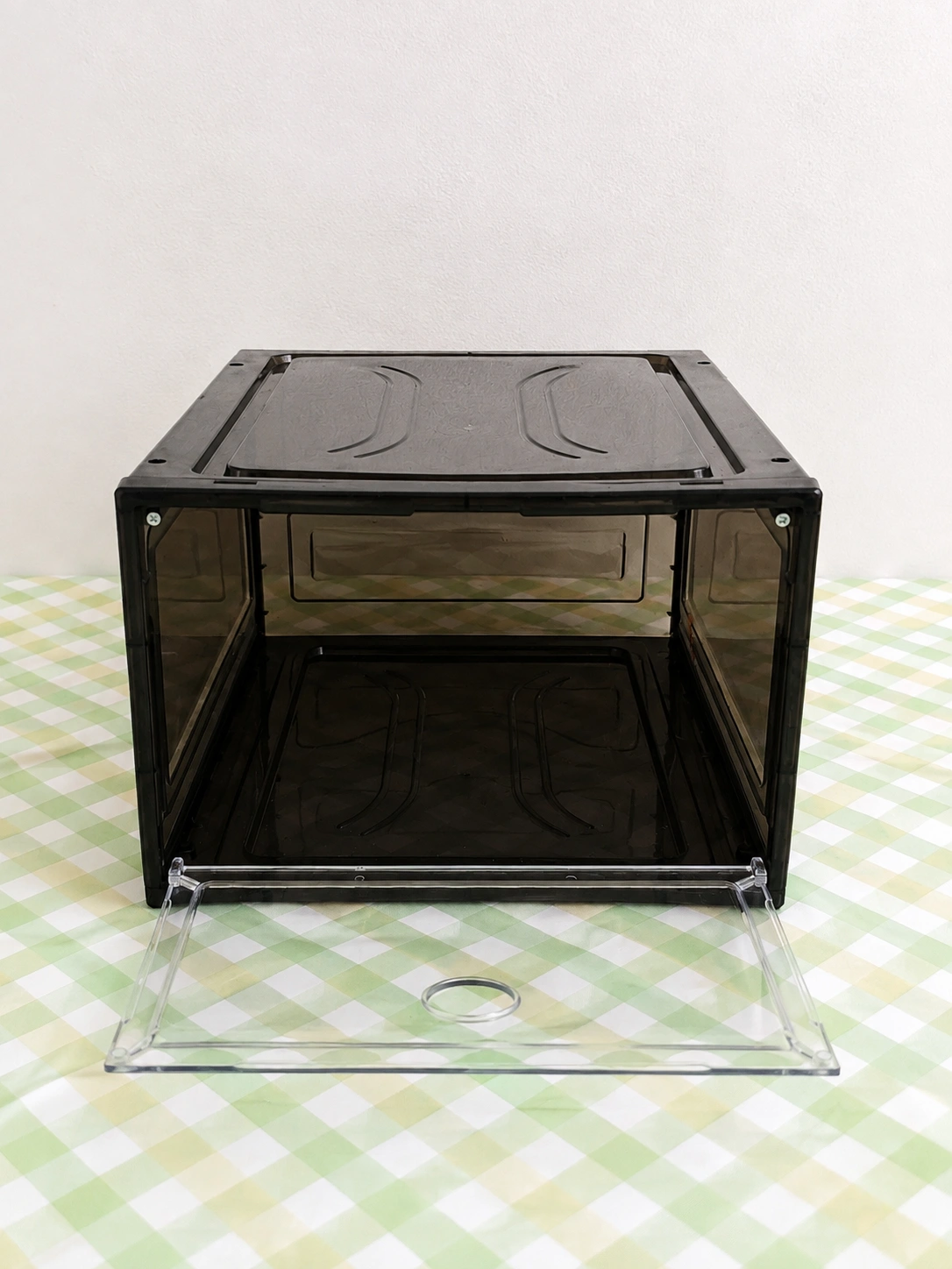 Large Clear Plastic Stackable Shoe Boxes Magnetic Doors - 12box - photo 3