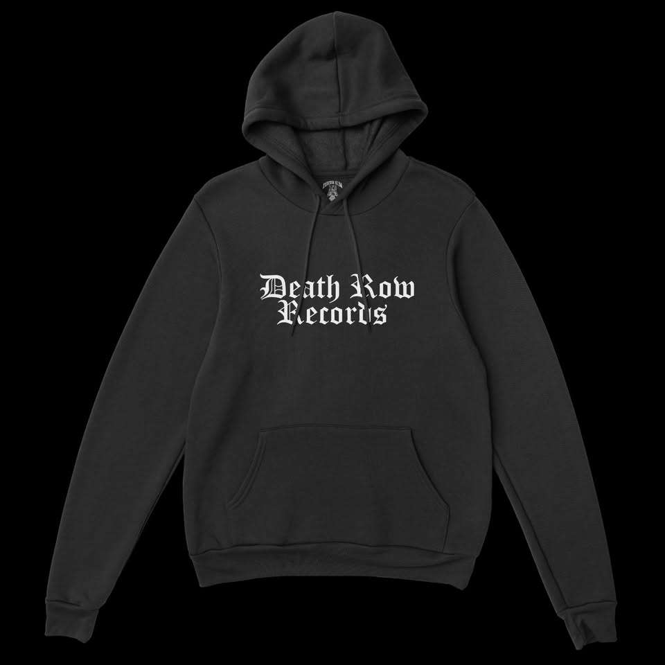 Death Row Records Gothic Chair Hoodie, Black, Deathrow. New.