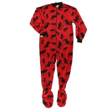 Lazy One Moose Onesie with Trap Door and Non-Slip Feet - photo 4