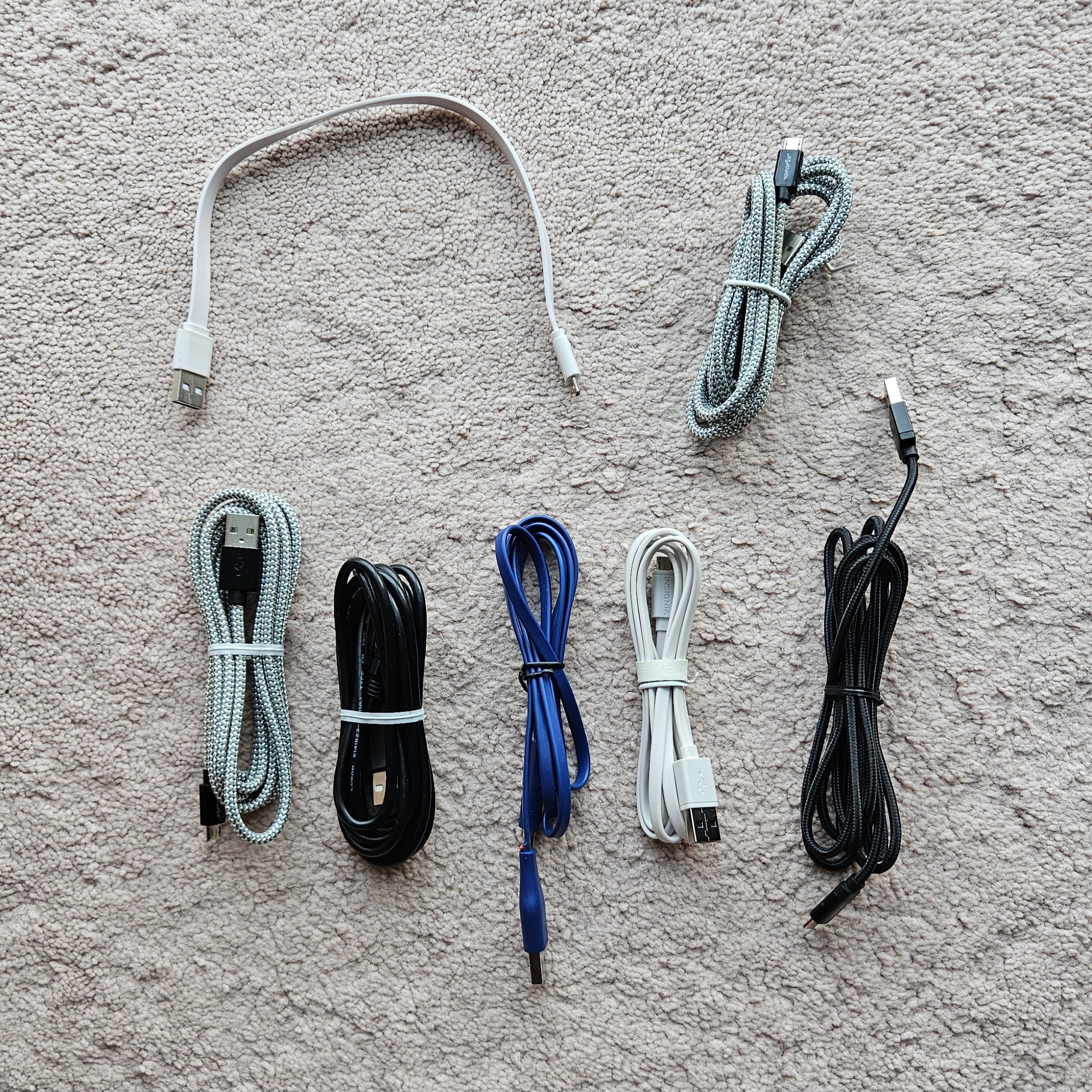 MULTI PURPOSE MICRO USB CHARGING CABLE (7 QTY - $3 EACH)