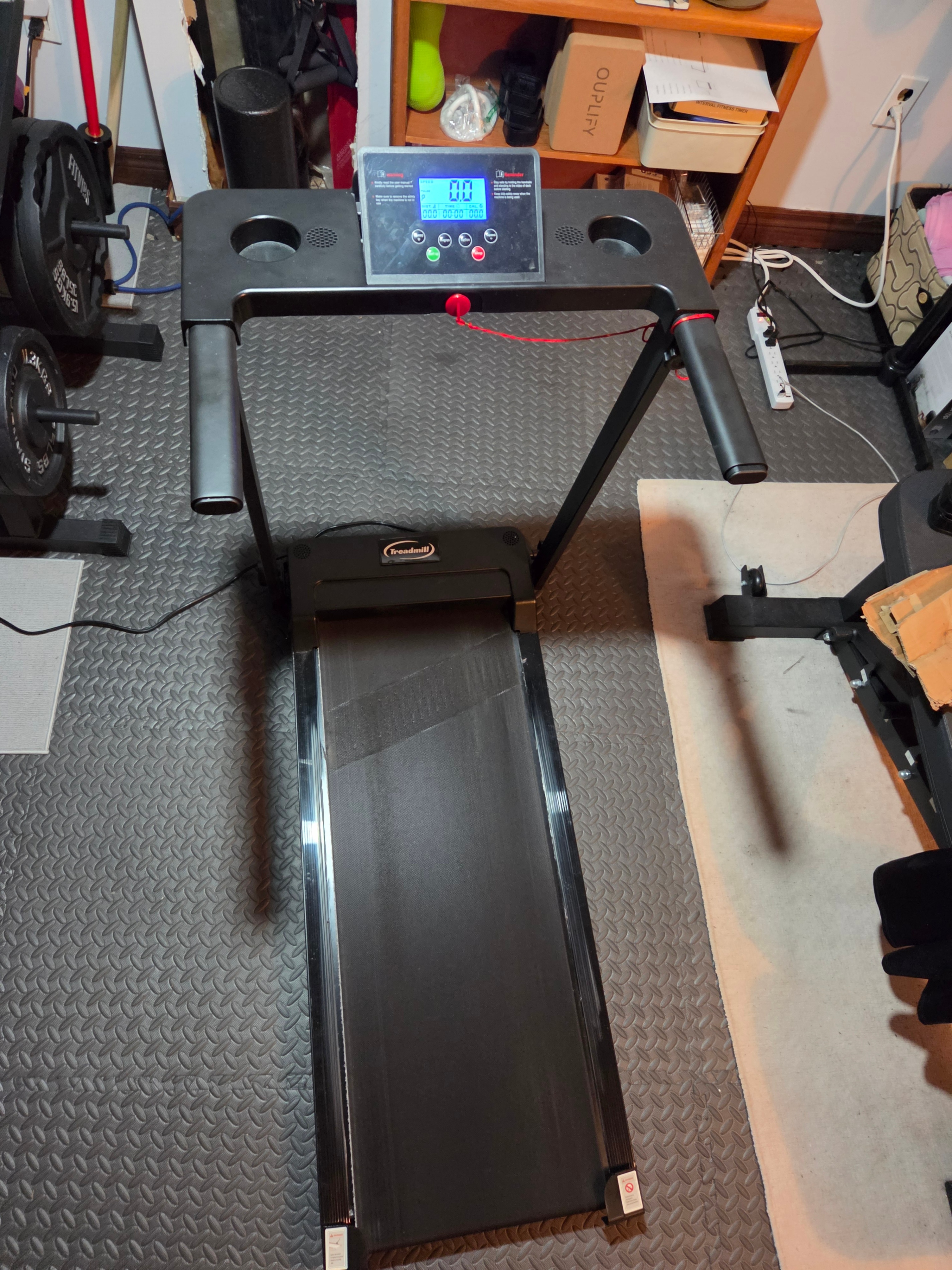 Foldable Walking Pad Treadmill with Handle Bar for Home & Office