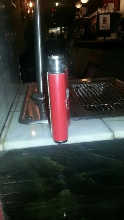 Patriotic Flask -- Red And White (Faux?) Leather In Canadian ... - photo 2