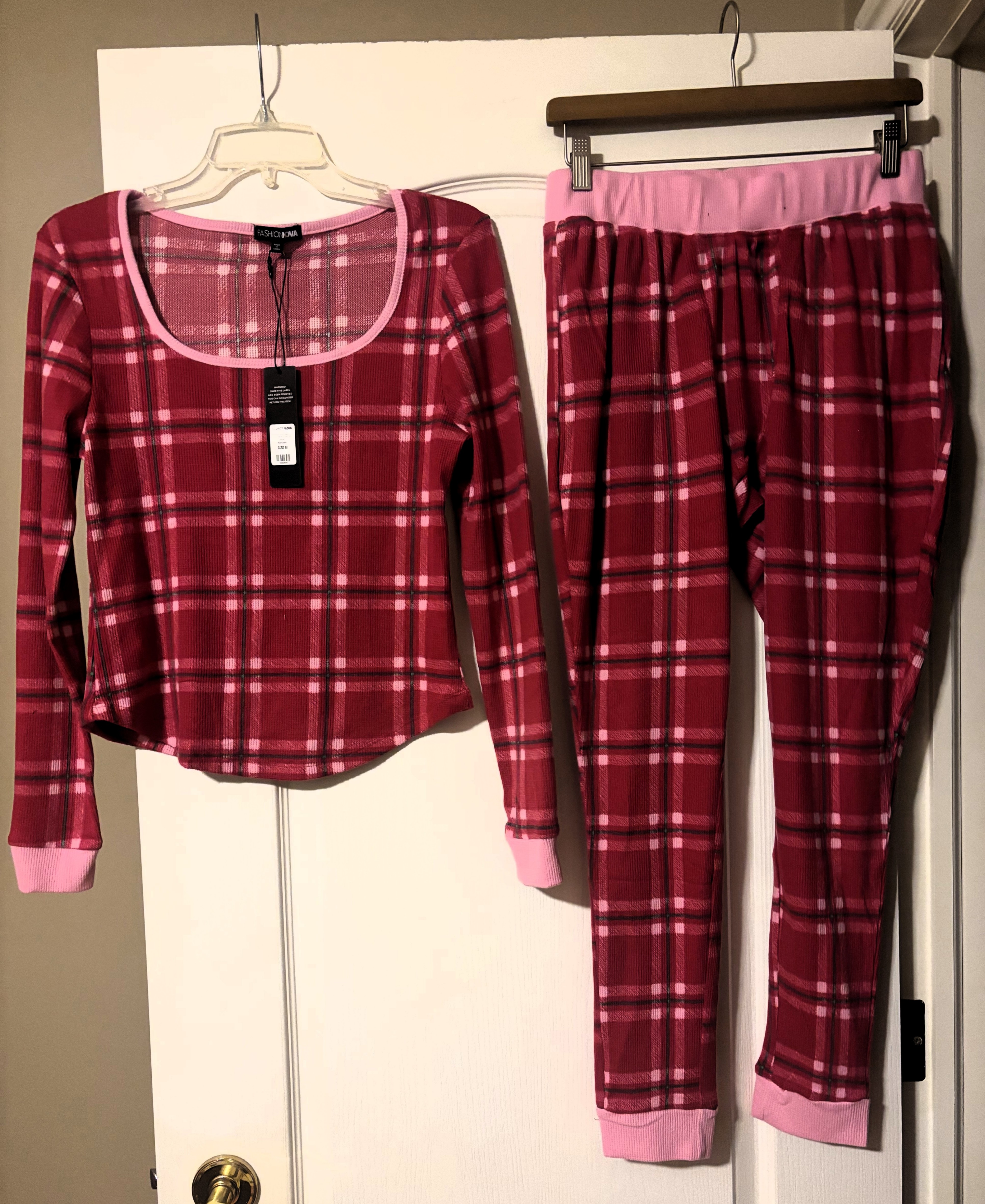 FashionNova-Cozy Cuddles Waffle Long Sleeve PJ Pant Set - photo 5