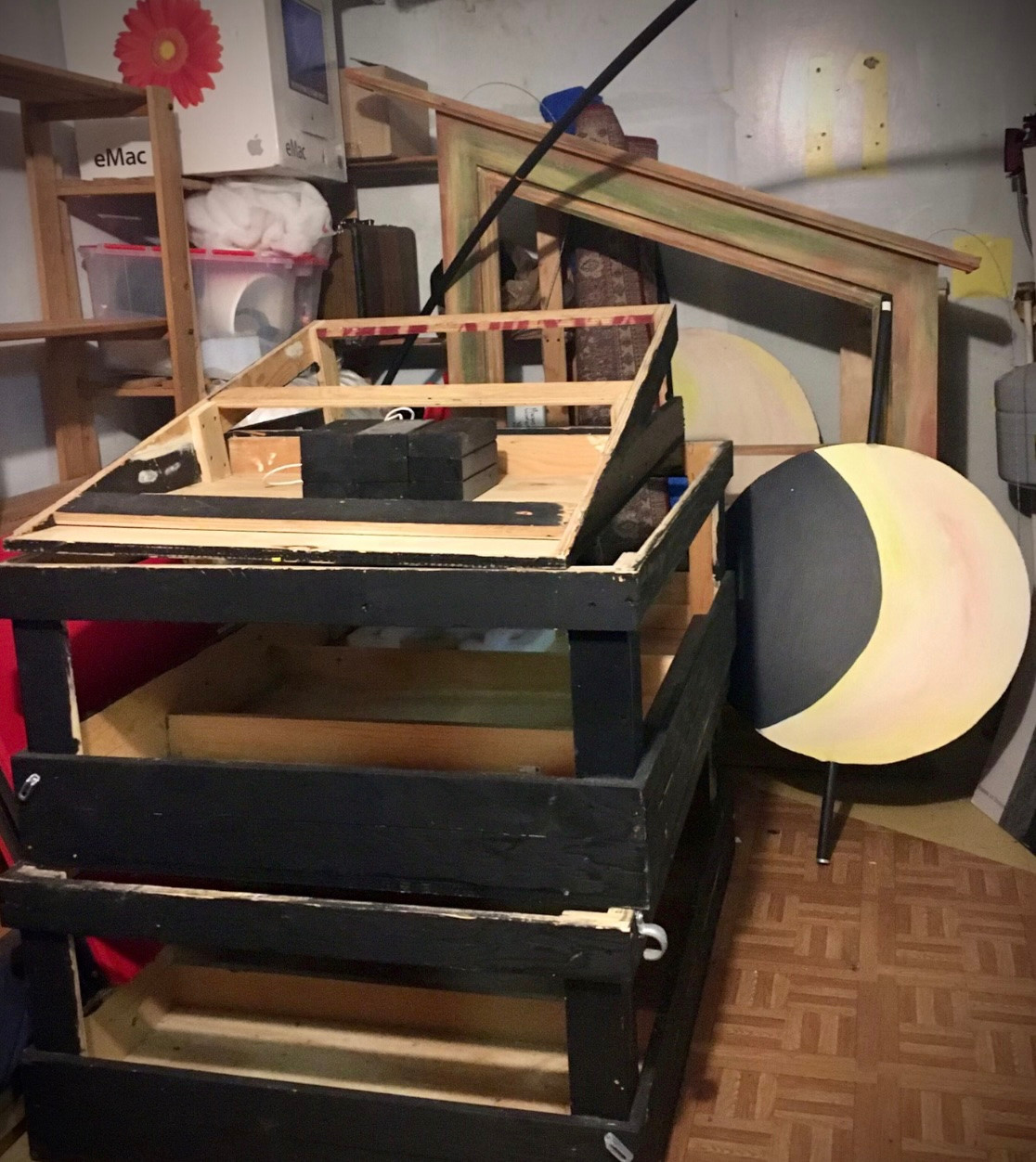 Platform with ramp & Window Frame (stage prop)