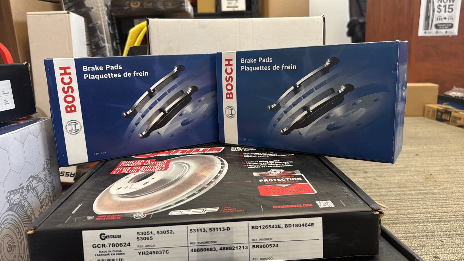 Coated Rotors With Bosch Brake Pads For 2011 to 2023 Corolla