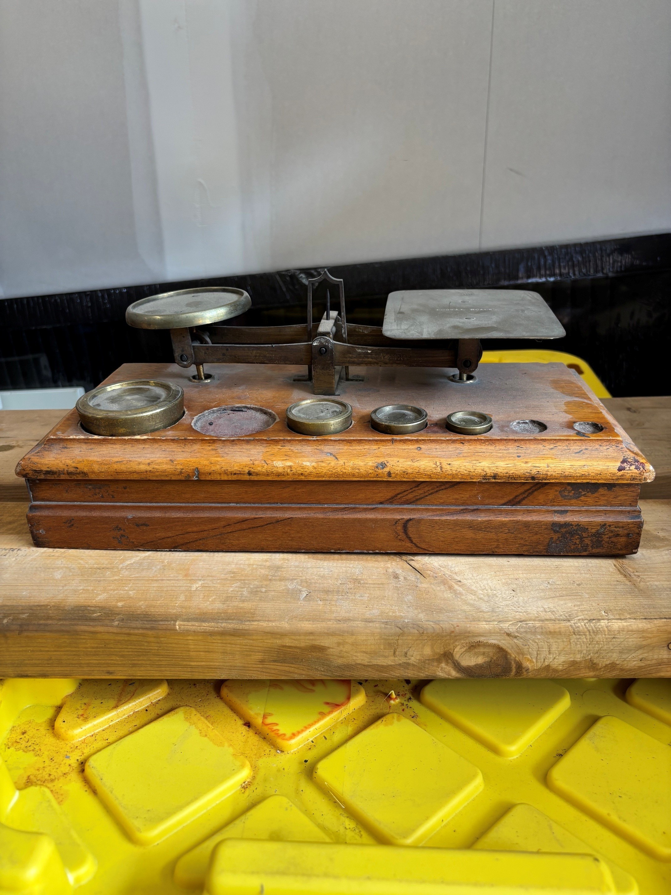 Vintage Postal Scale with Weights