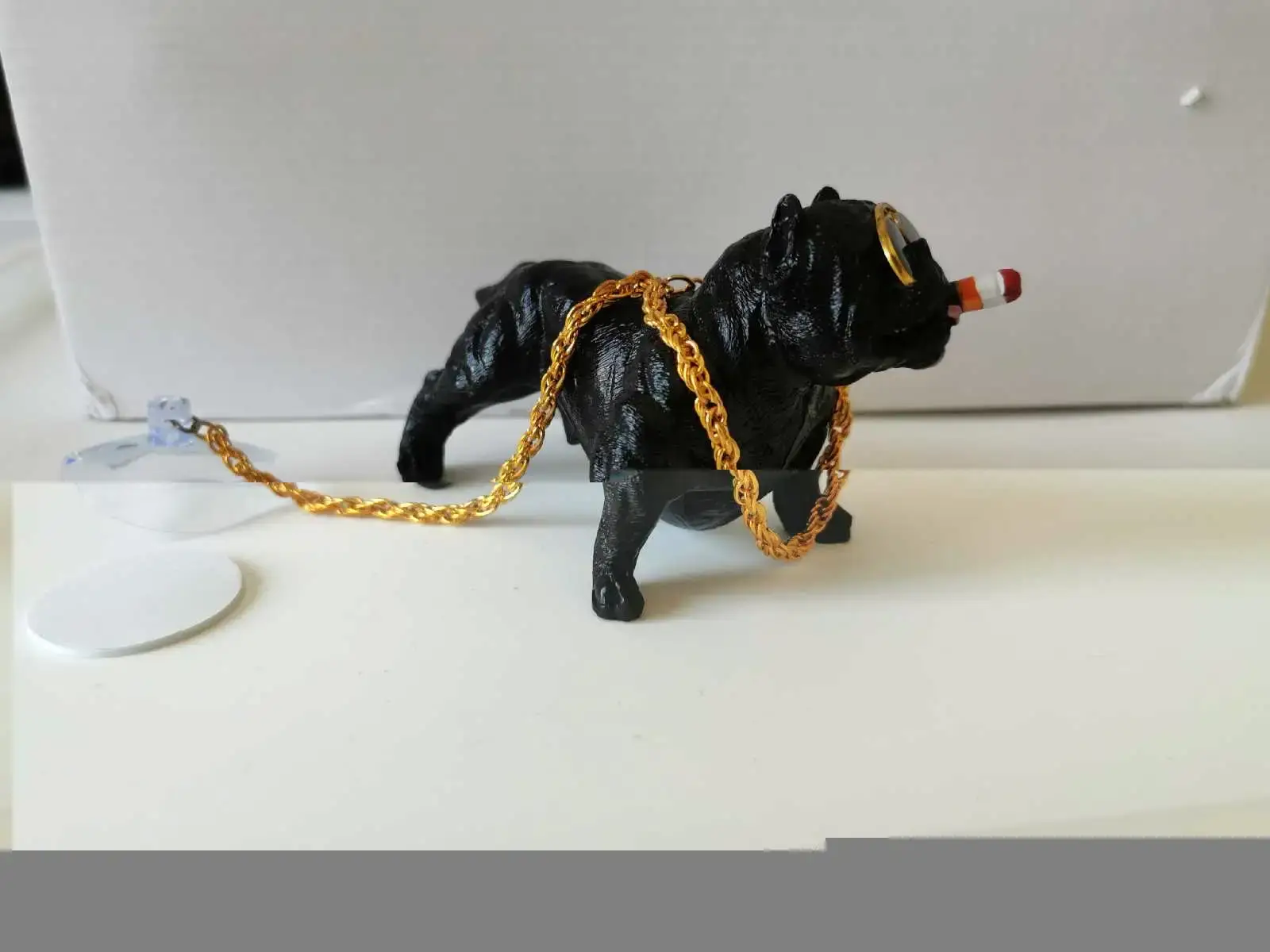 Black Bulldog Car Interior Ornament - photo 3