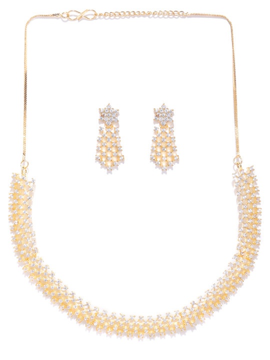 Gold-tone Necklace and Earring Set - photo 2