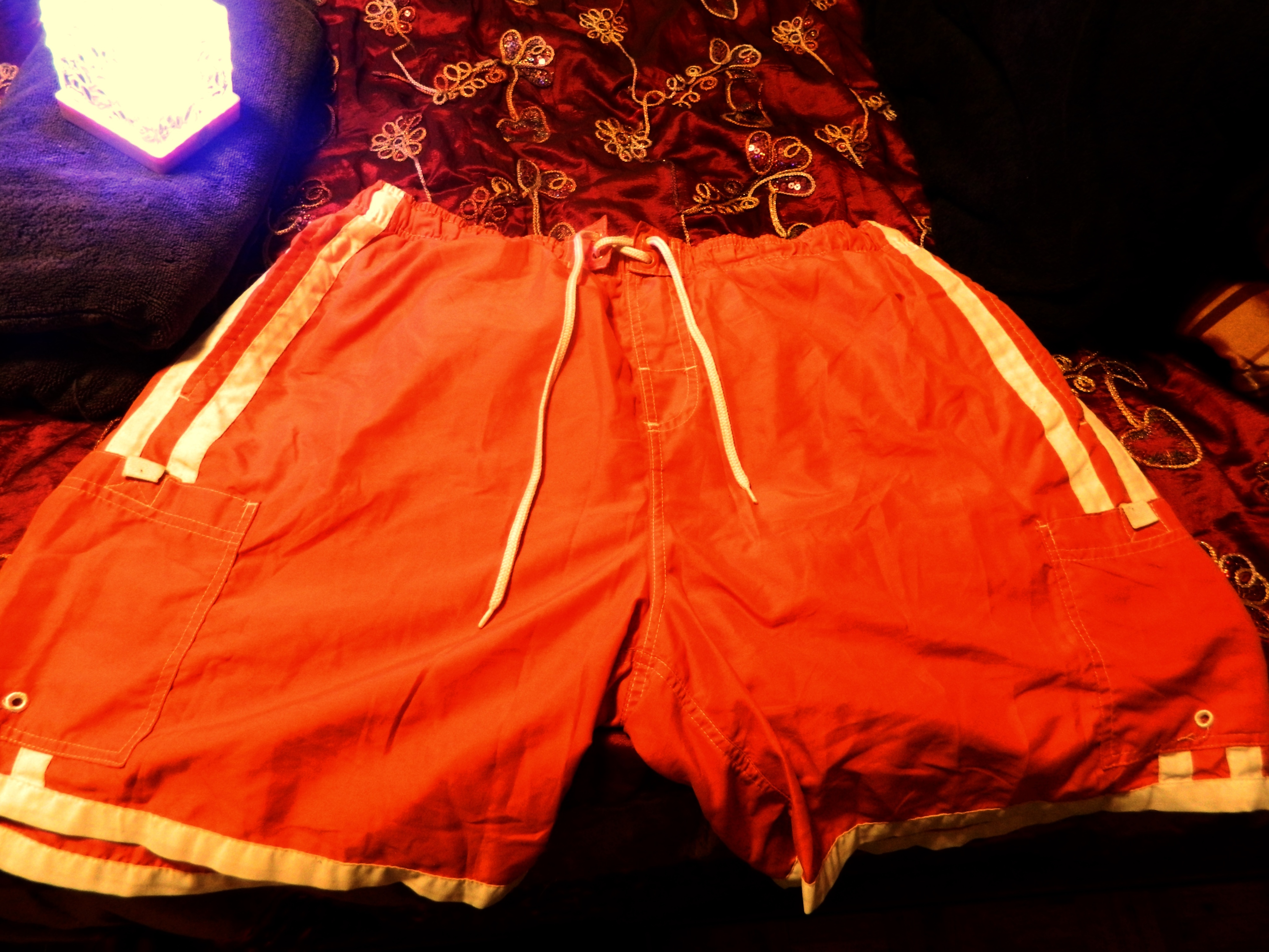 Orange Urban Pipeline men's swim trunks